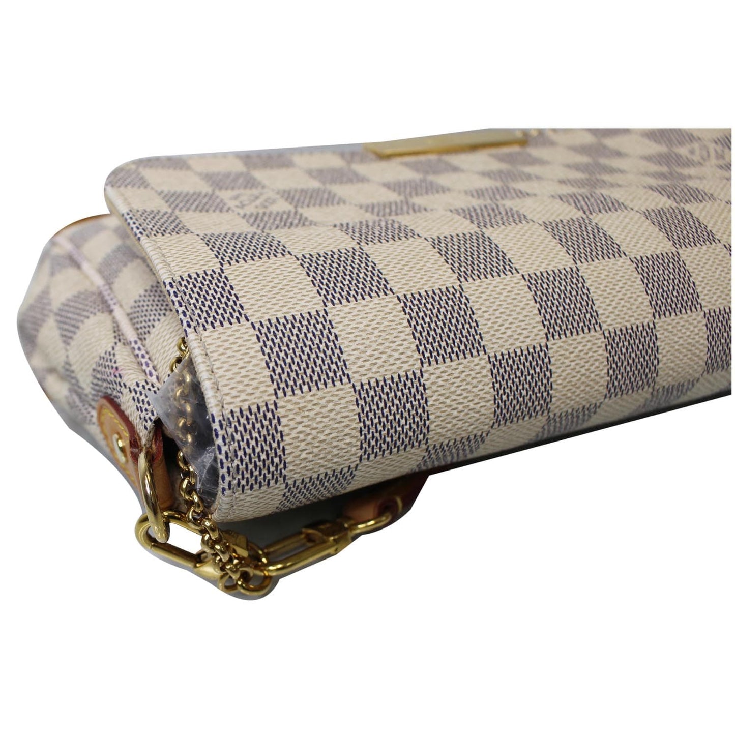 LOUIS VUITTON Favorite MM Damier Azur Crossbody Bag White