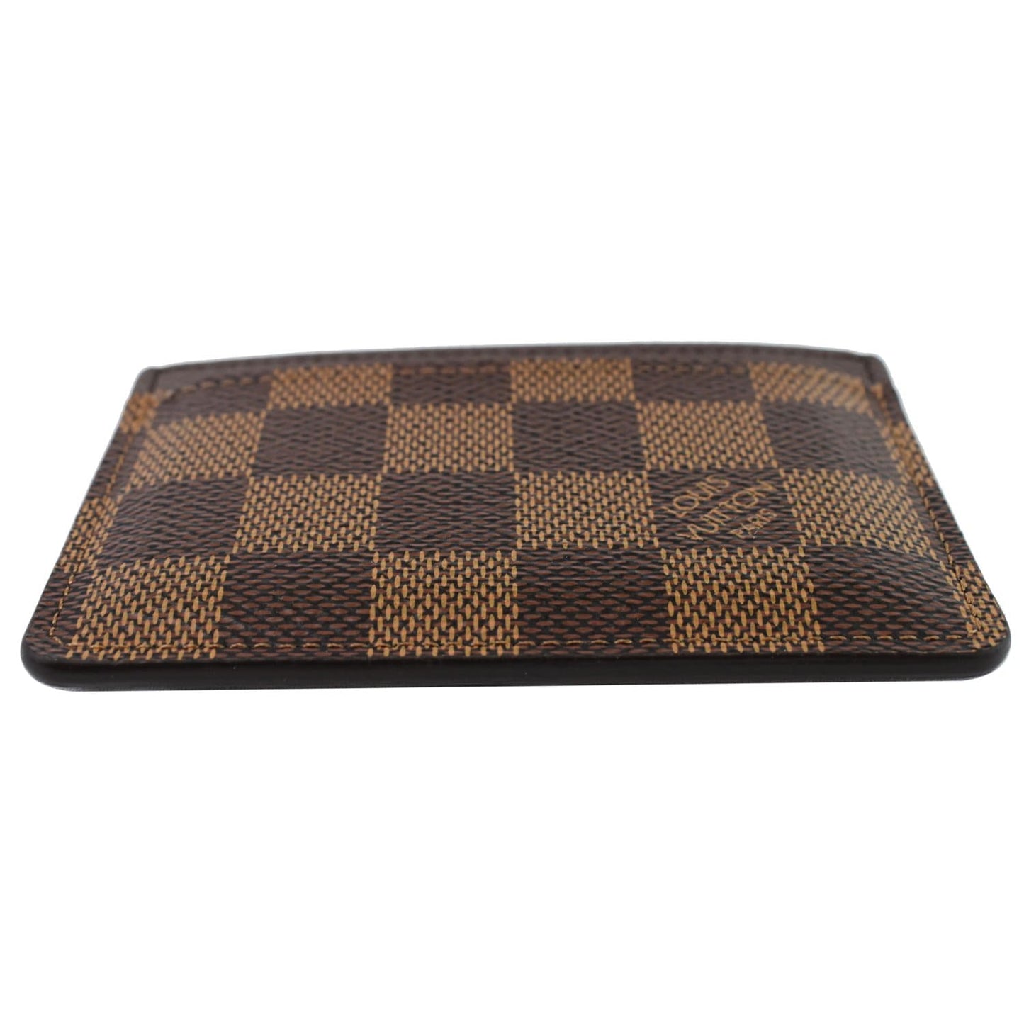 LOUIS VUITTON Card Holder Damier Ebene Brown