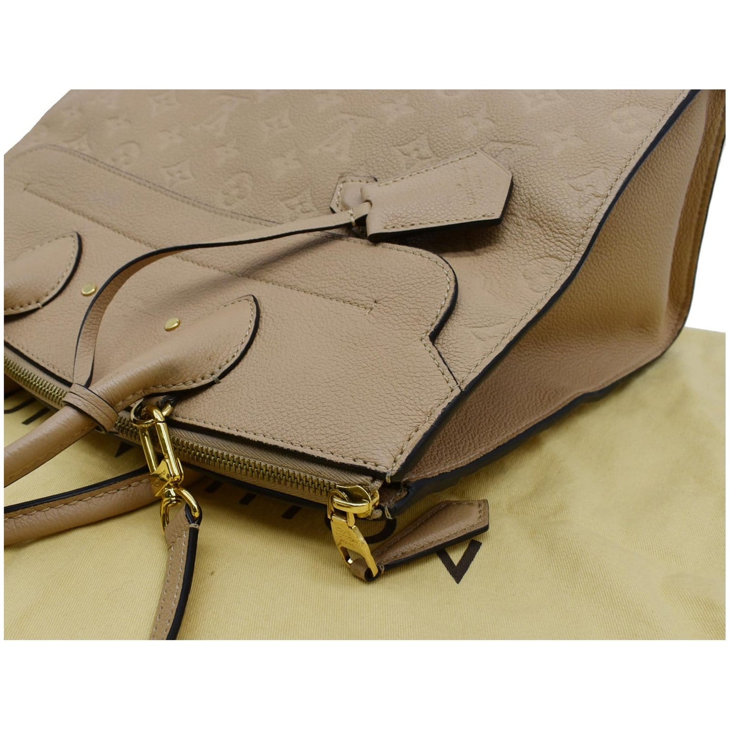 LOUIS VUITTON Pont Neuf MM Monogram Empreinte Leather Shoulder Bag Beige - 20% OFF
