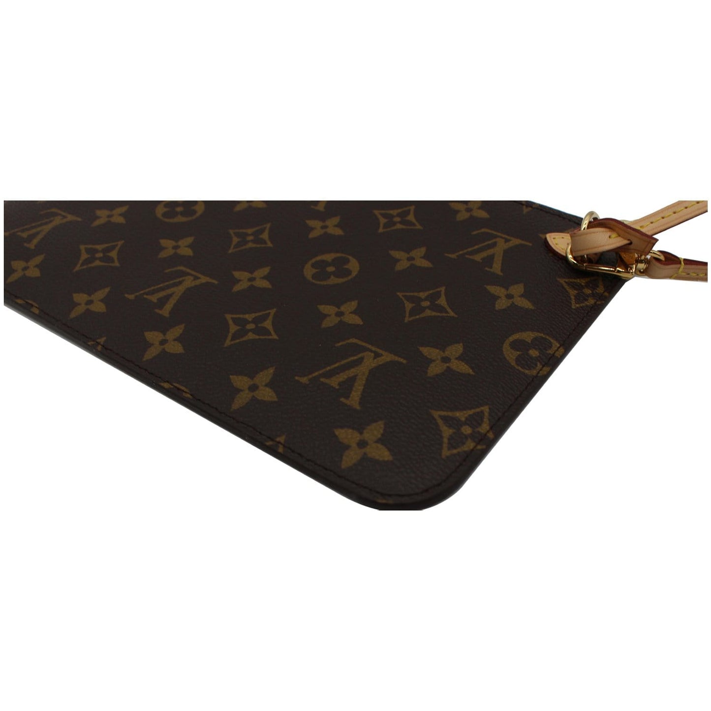 LOUIS VUITTON  Neverfull GM Monogram Canvas Pochette Wristlet Pouch Brown