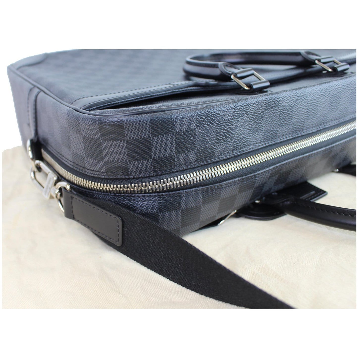 LOUIS VUITTON Porte Documents Voyage GM Damier Graphite Briefcase Bag Black