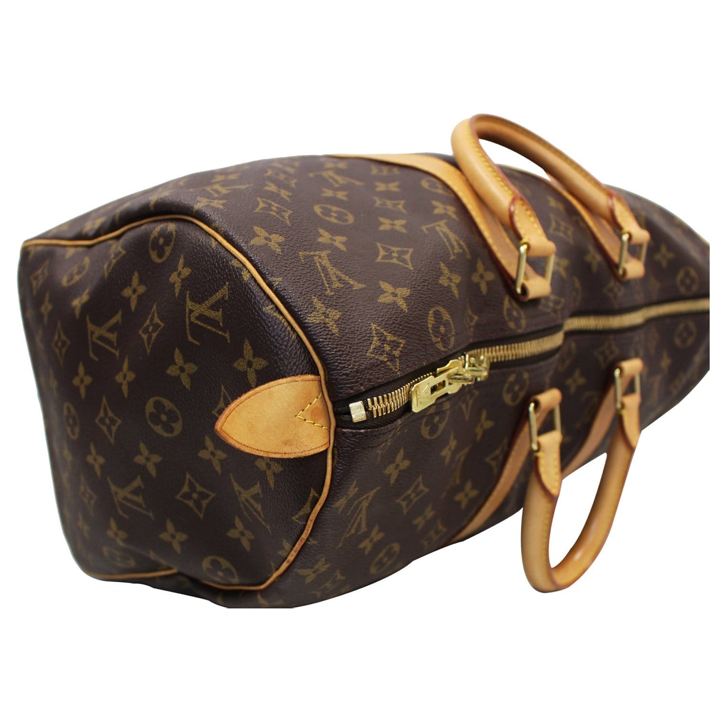 LOUIS VUITTON Keepall 45 Monogram Canvas Travel Bag Brown