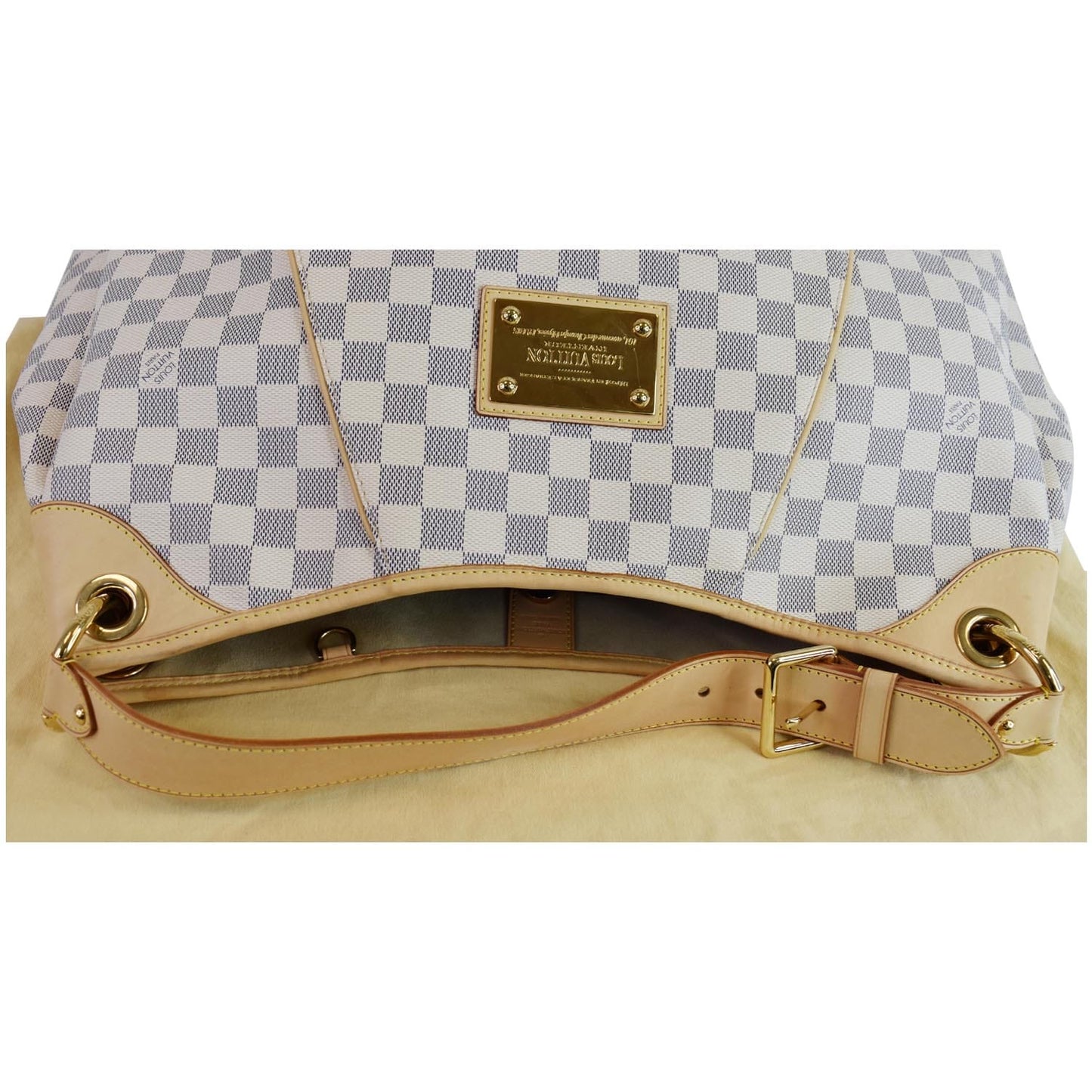 LOUIS VUITTON Galliera GM Damier Azur Shoulder Bag White