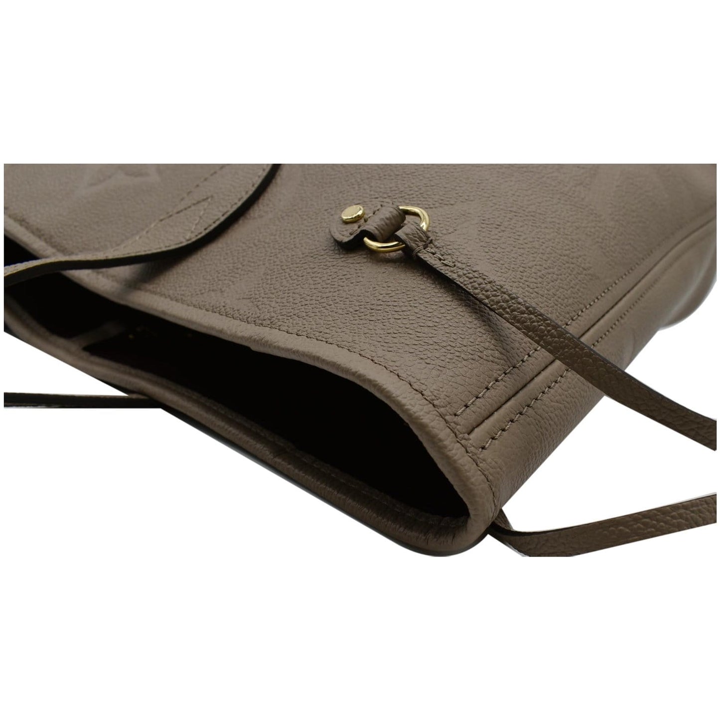 LOUIS VUITTON  Neverfull MM Monogram Empreinte Tote Bag Beige