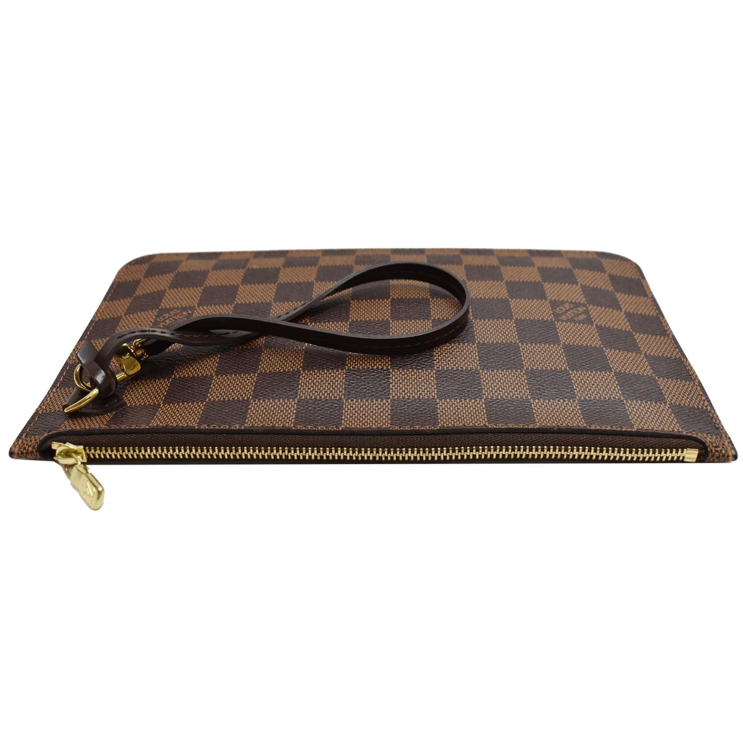 LOUIS VUITTON  Pochette Wristlet Pouch Monogram Canvas Neverfull MM Brown