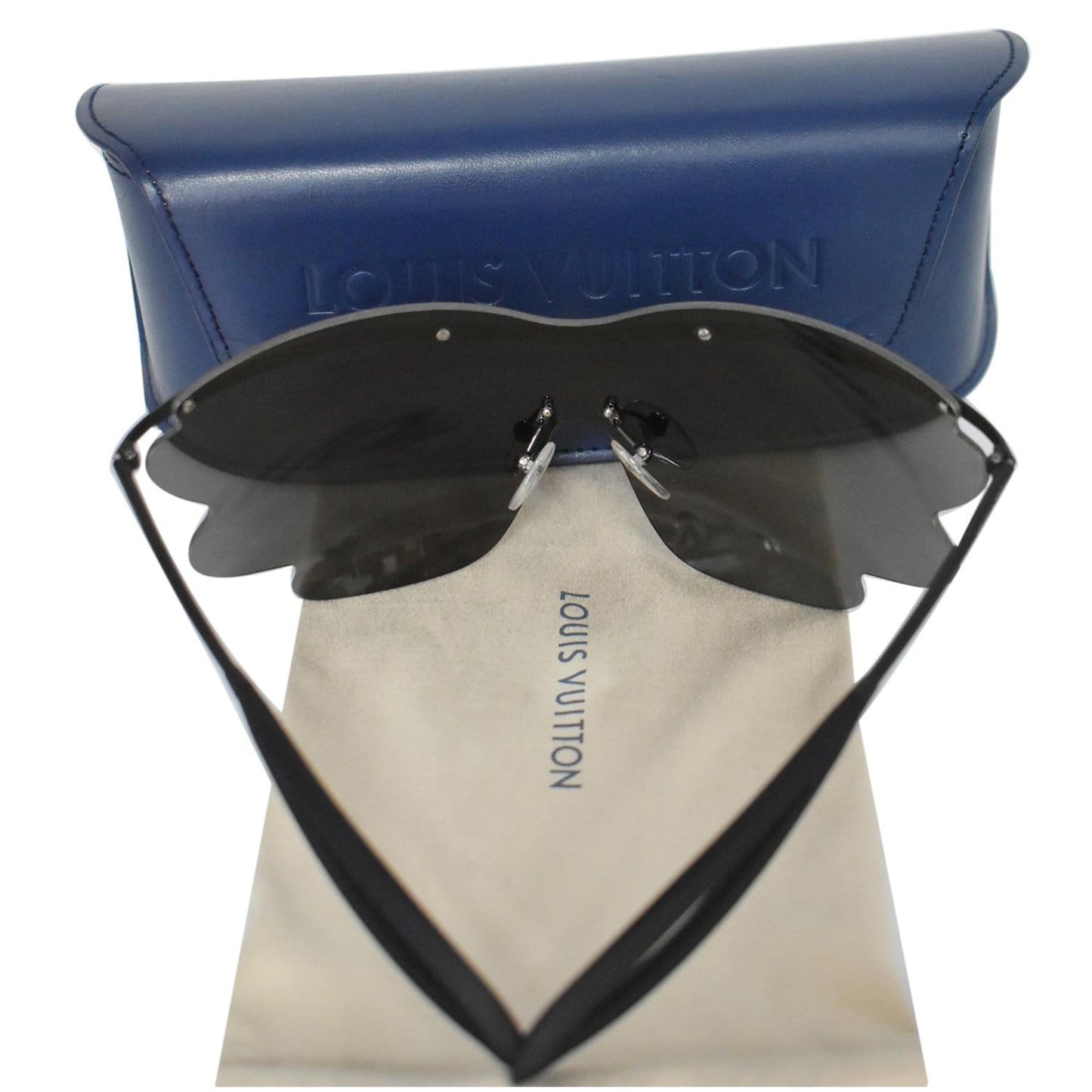 LOUIS VUITTON Bohemian Vuittony Mask Z1227U Black Sunglasses