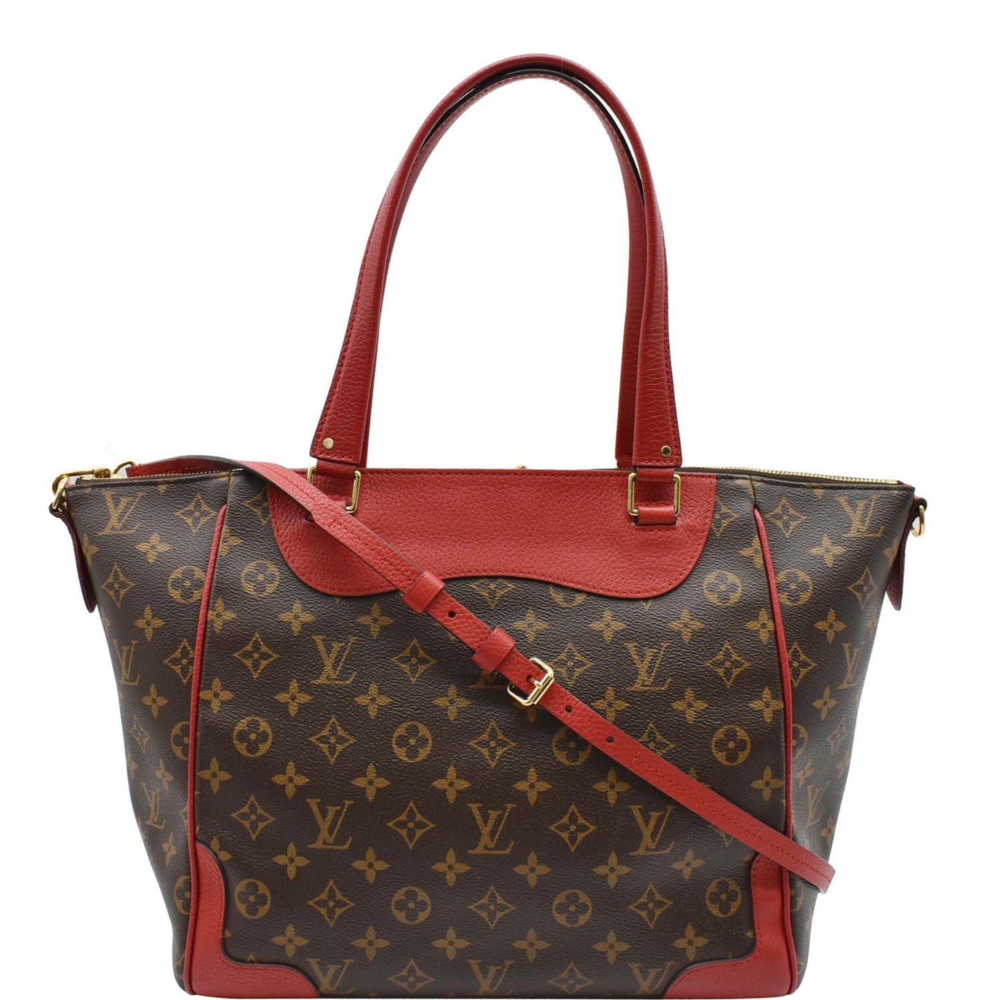 LOUIS VUITTON Estrela NM Monogram Canvas Shoulder Bag Coquelicot