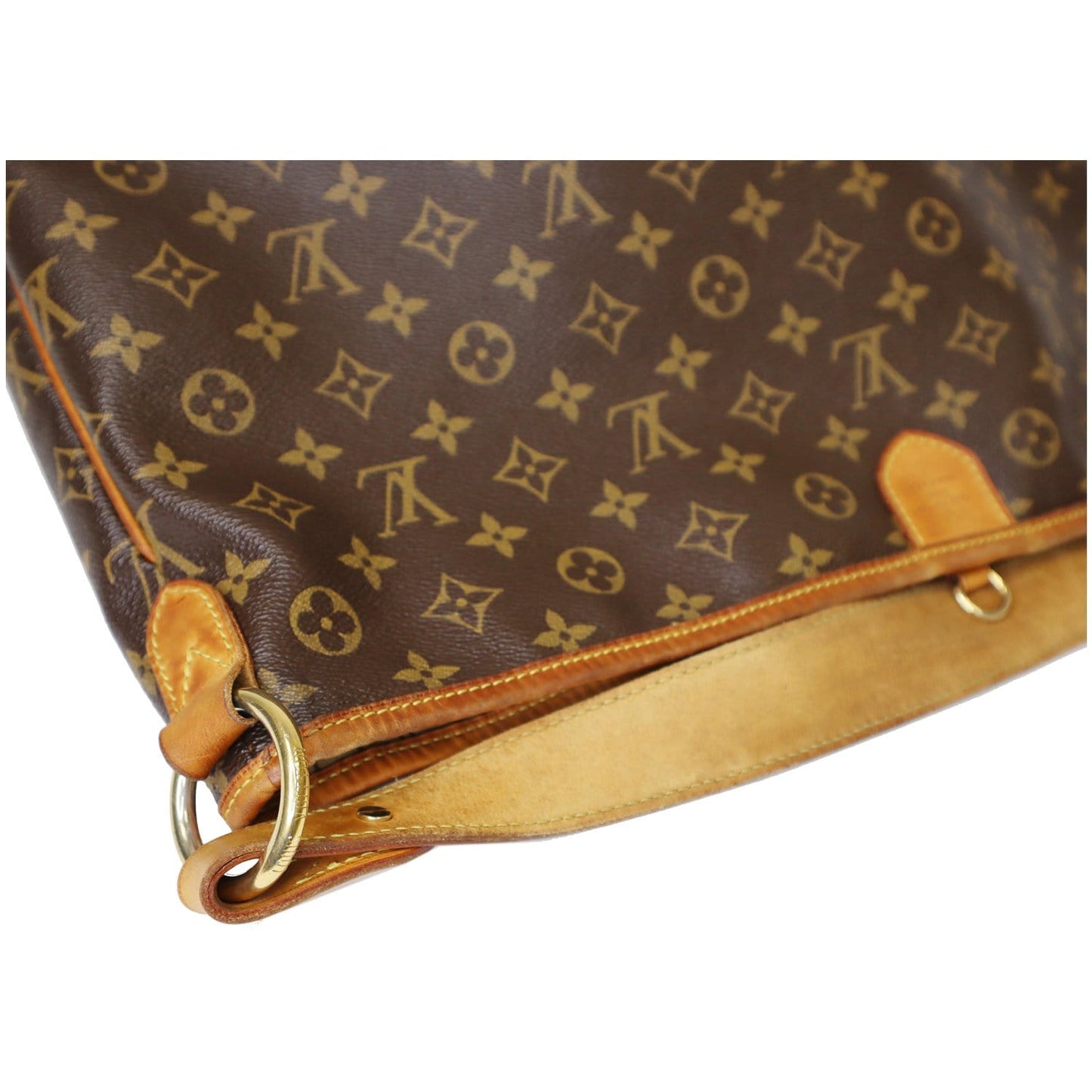 LOUIS VUITTON Delightful MM Monogram Canvas Shoulder Bag Brown