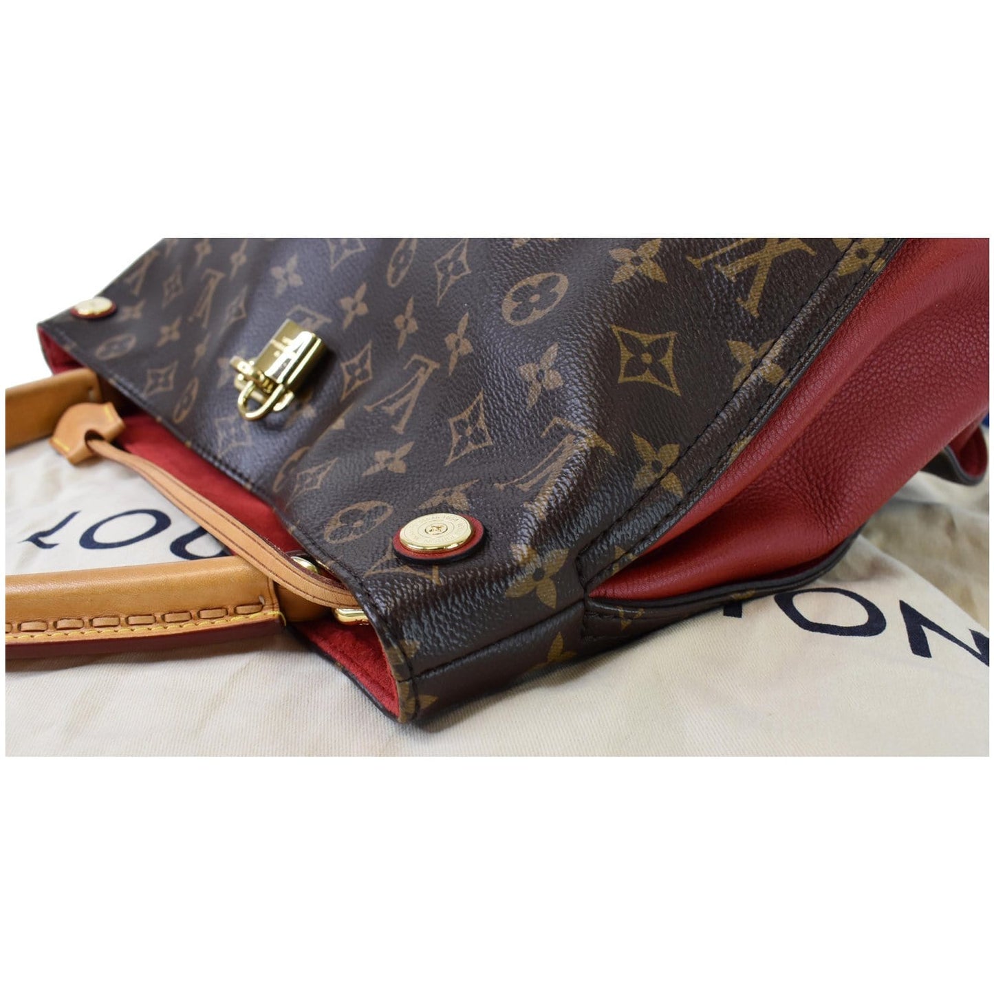 LOUIS VUITTON Gaia Monogram Canvas Shoulder Bag Brown
