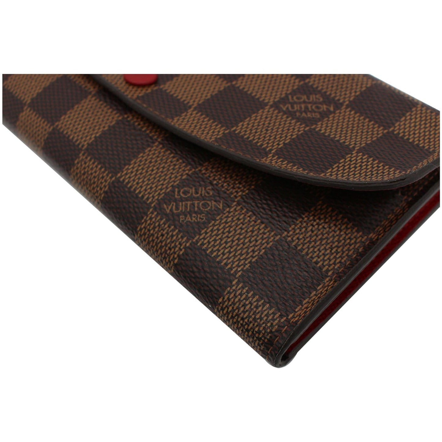 LOUIS VUITTON Emilie Damier Ebene Wallet Brown