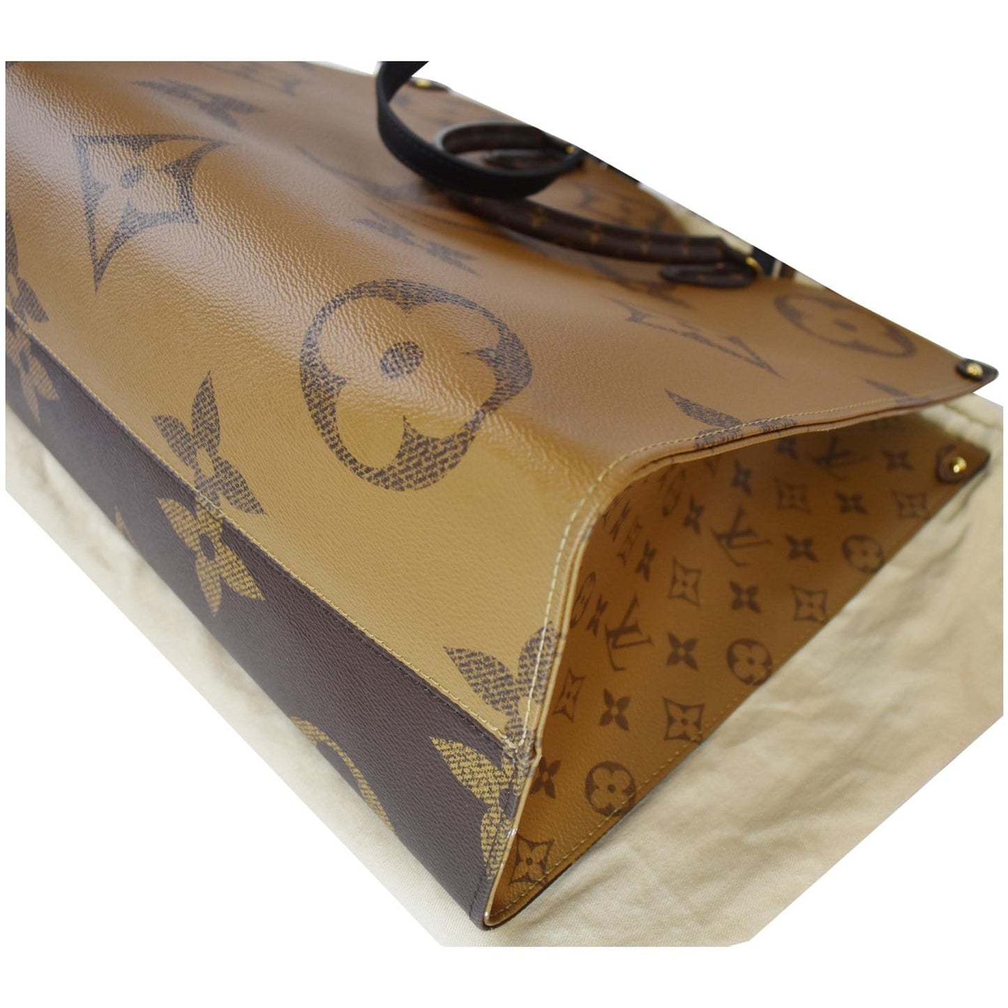 LOUIS VUITTON Onthego GM Reverse Monogram Giant Canvas Shoulder Bag Brown
