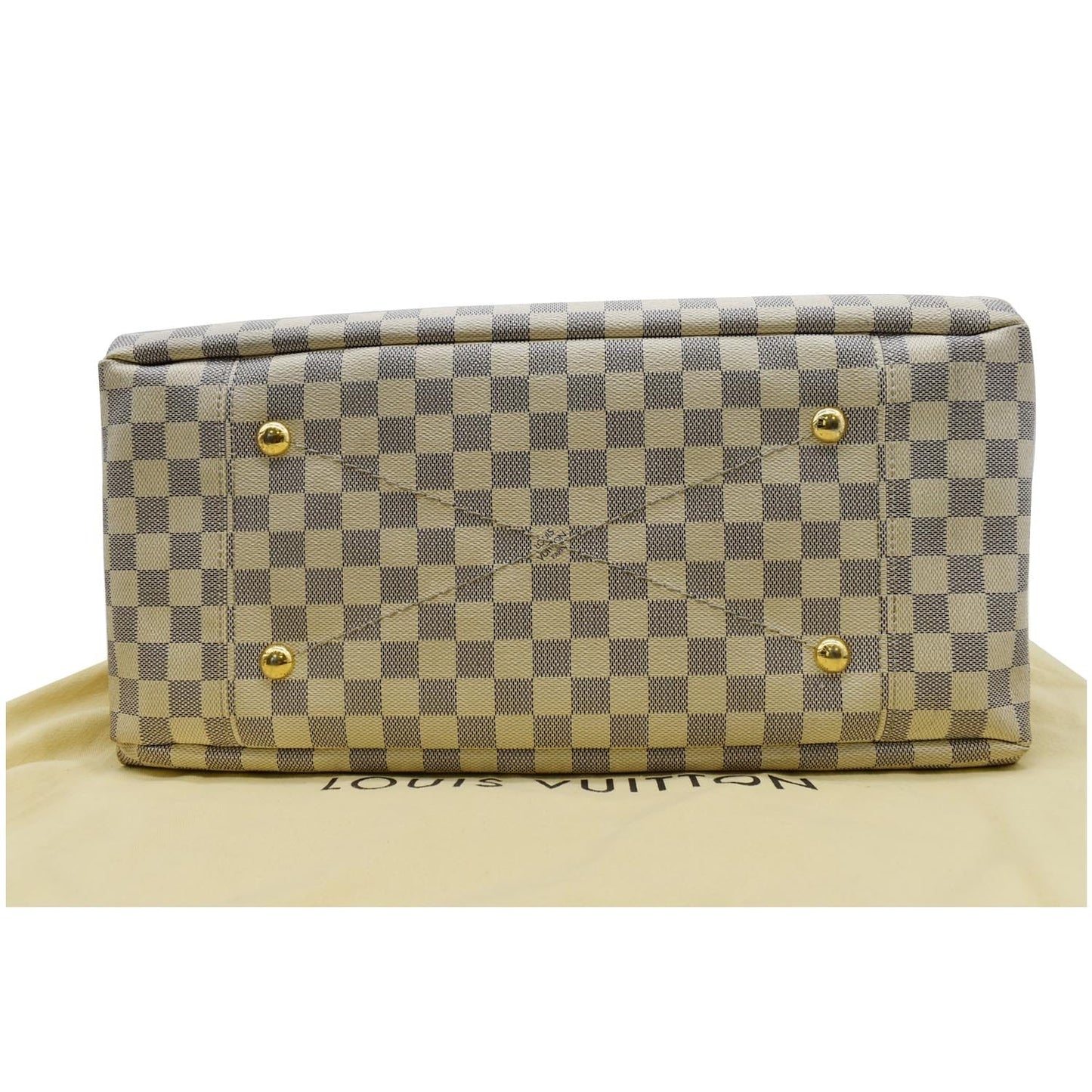 LOUIS VUITTON Artsy MM Damier Azur Hobo Bag White