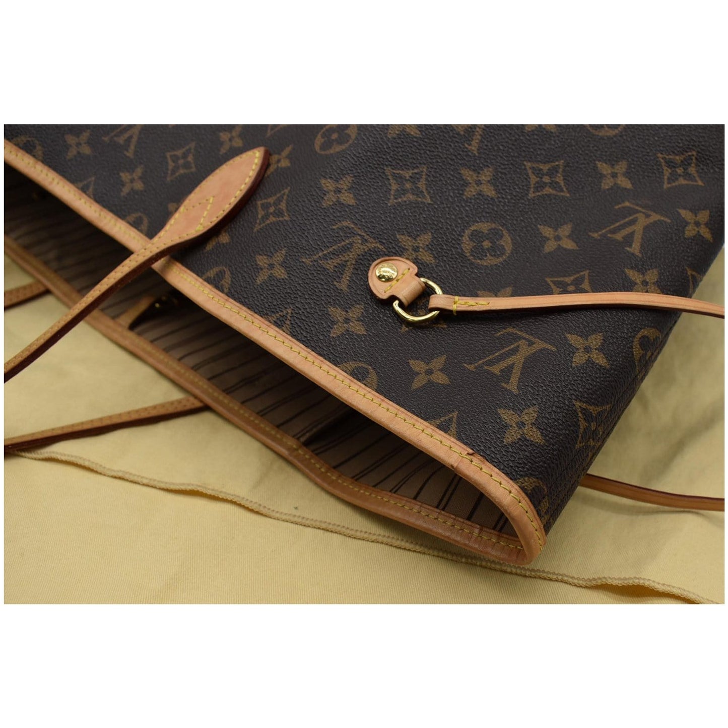 LOUIS VUITTON Neverfull GM Monogram Canvas Tote Bag Brown