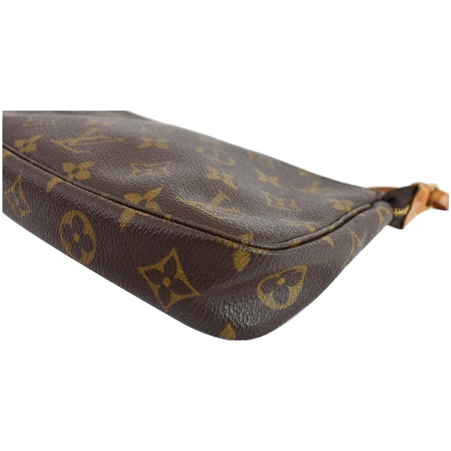 LOUIS VUITTON Pochette Monogram Canvas Accessories Pouch Brown