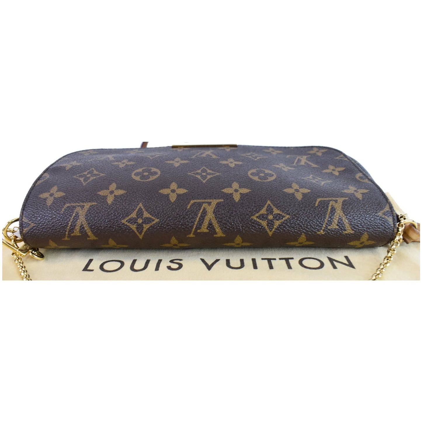 LOUIS VUITTON Favorite MM Monogram Canvas Crossbody Bag Brown