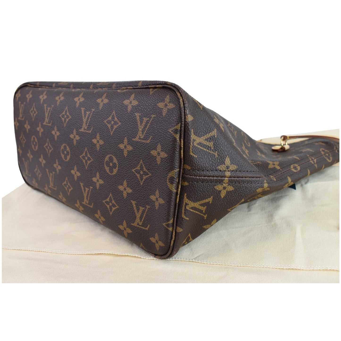 LOUIS VUITTON Neverfull MM Monogram Canvas Shoulder Bag Brown