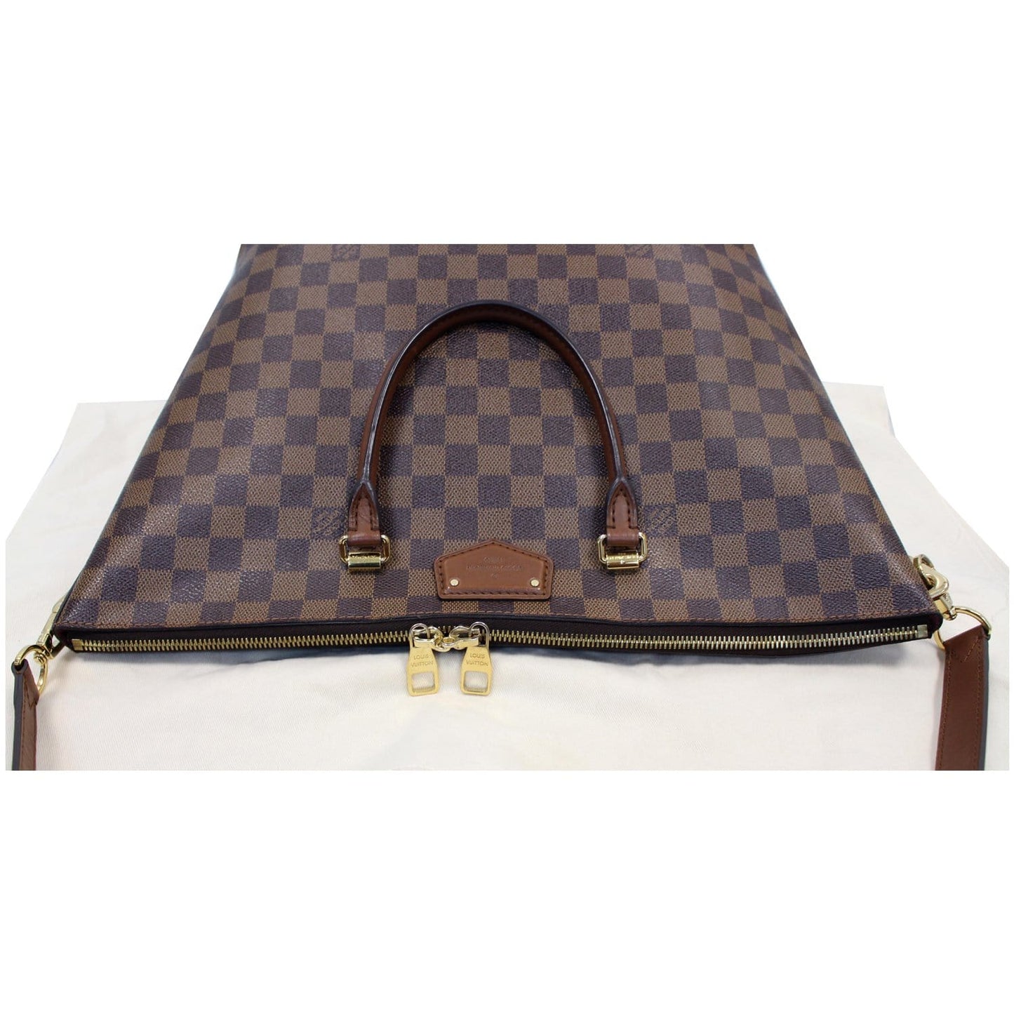 LOUIS VUITTON Belmont Damier Ebene Shoulder Bag Brown