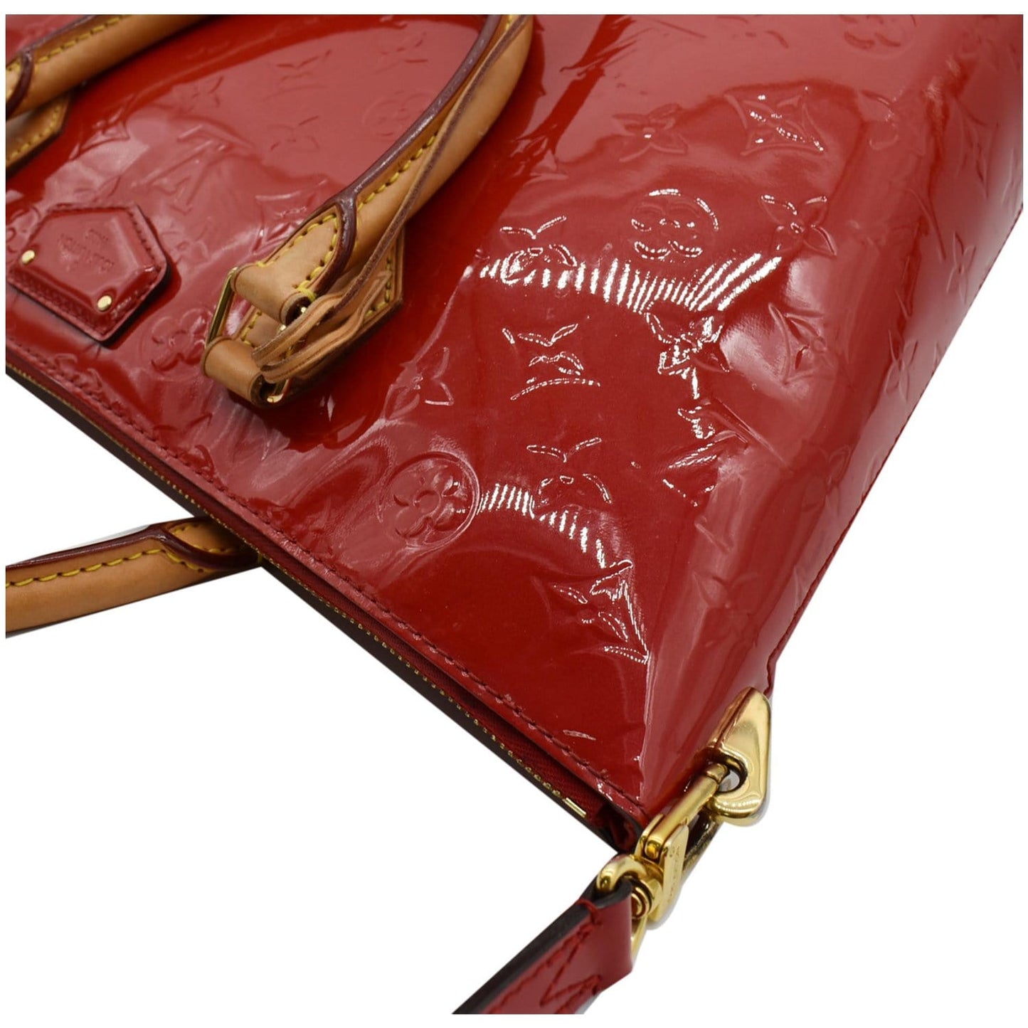 LOUIS VUITTON Montebello MM Monogram Vernis Shoulder Bag Cerise - 15% OFF