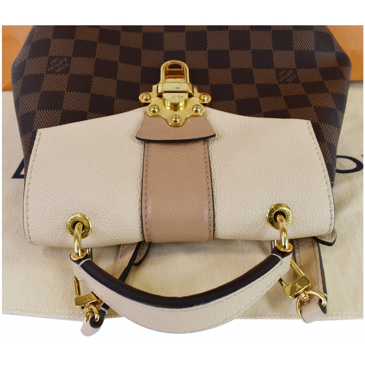 LOUIS VUITTON Clapton Damier Ebene Backpack Bag Brown