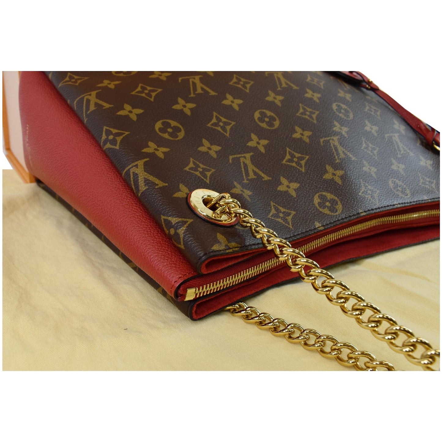 LOUIS VUITTON Surene MM Monogram Canvas Shoulder Bag Cerise