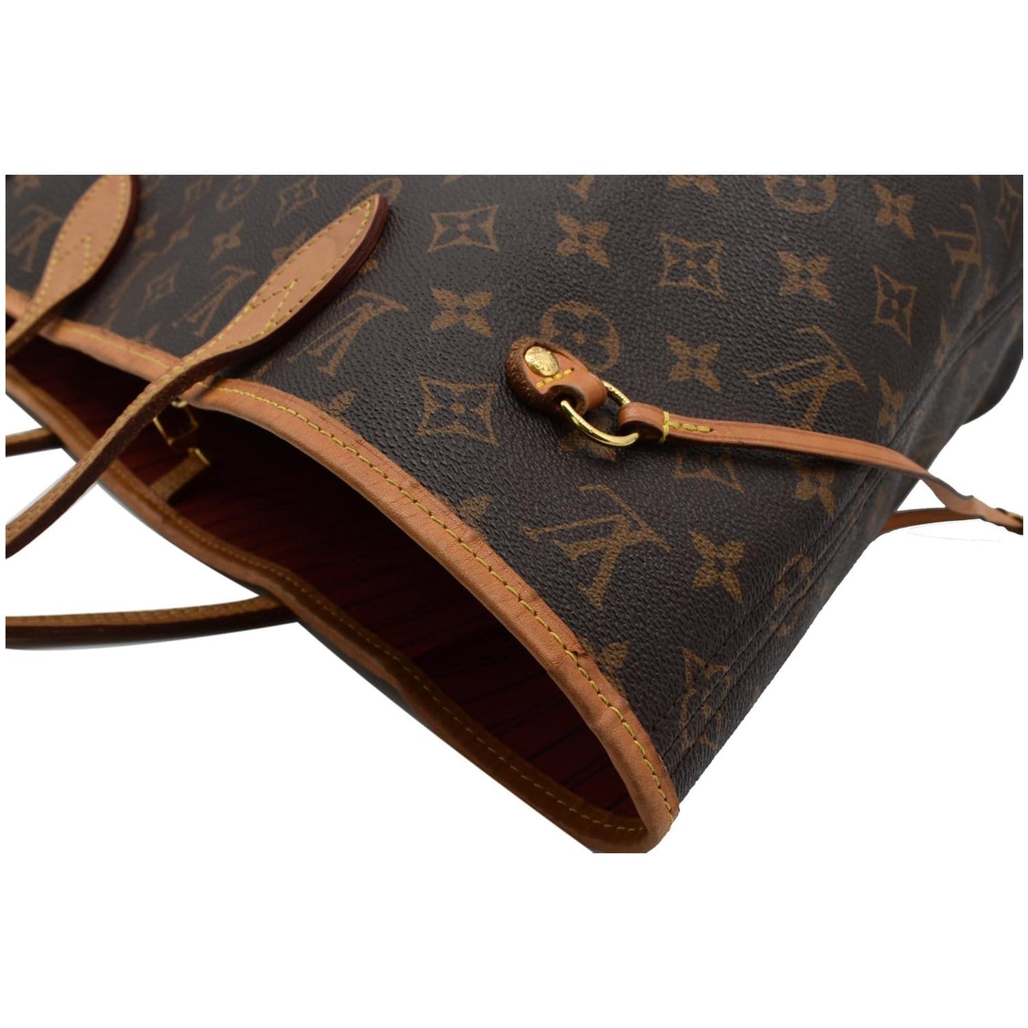 LOUIS VUITTON Neverfull MM Monogram Canvas Tote Bag Brown