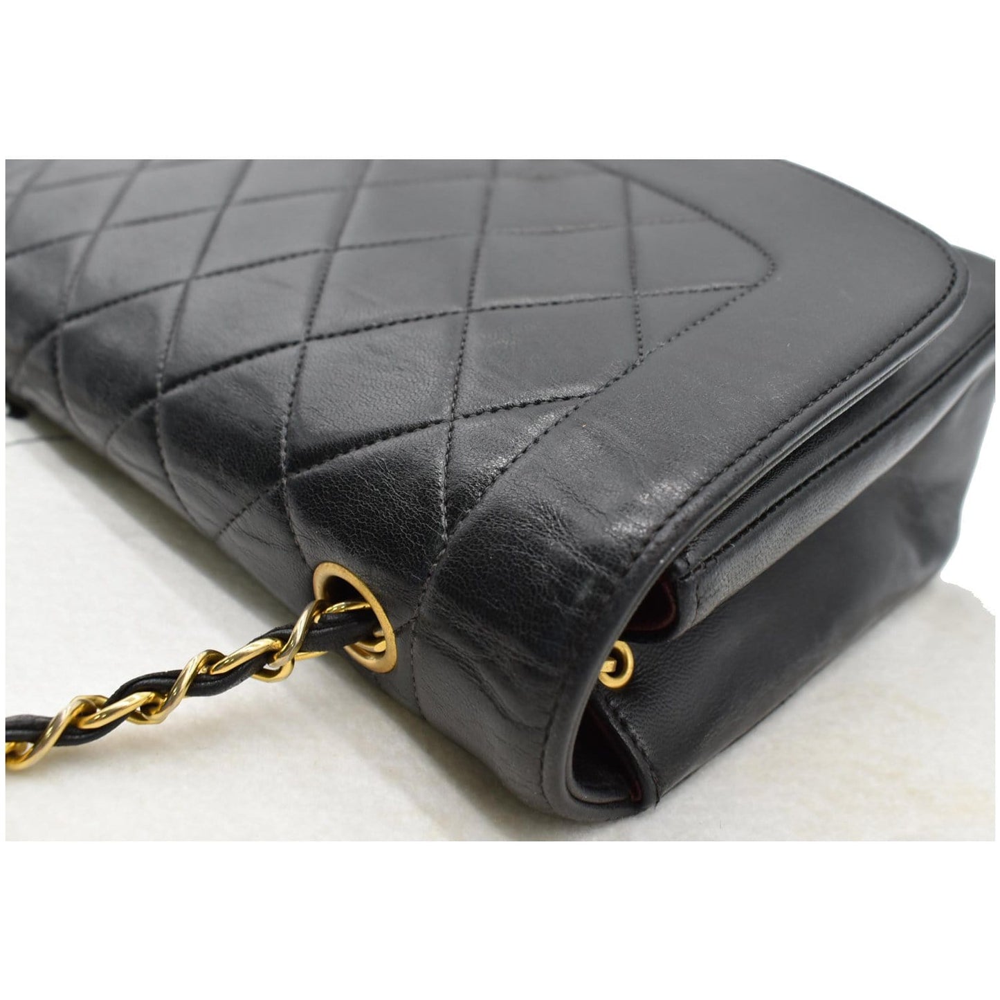 CHANEL Diana Flap Quilted Lambskin Leather Shoulder Bag Black - 20% OFF
