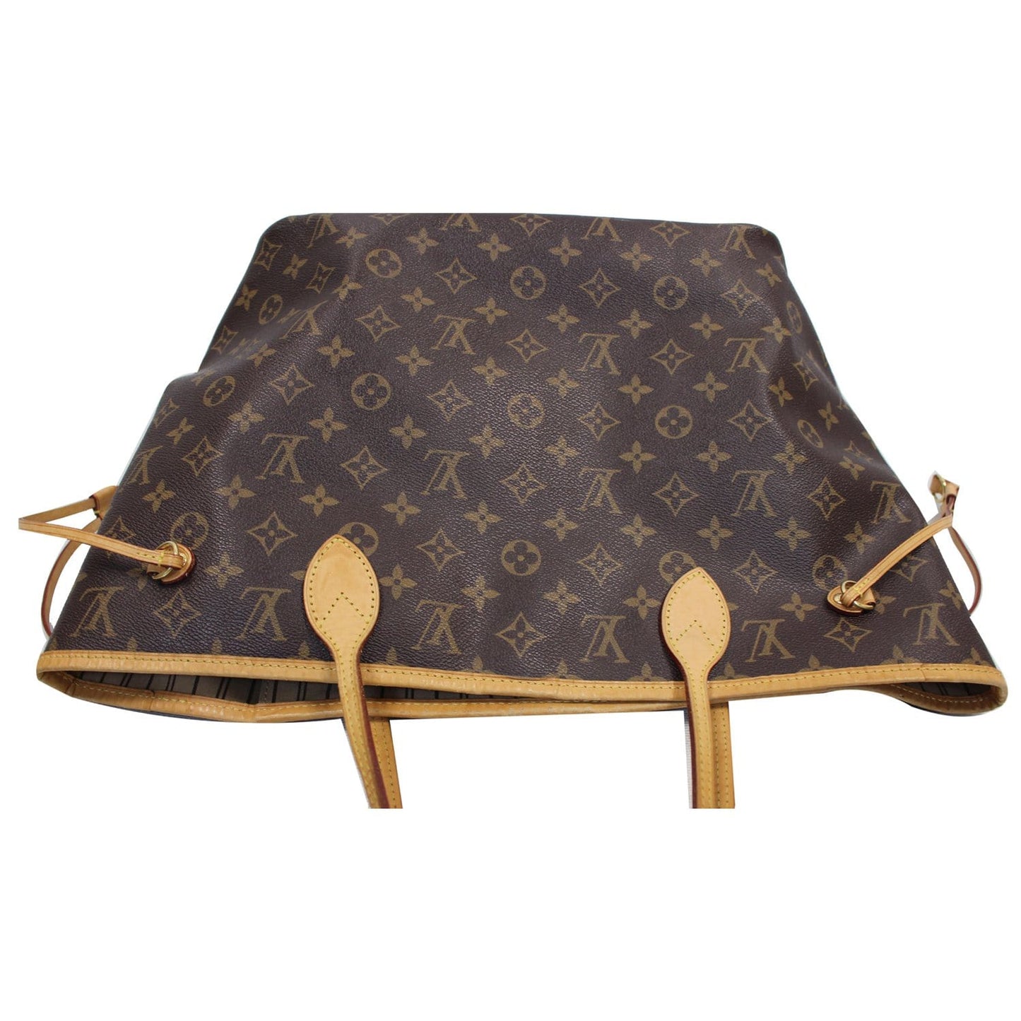 LOUIS VUITTON Neverfull MM Monogram Canvas Tote Shoulder Bag Brown