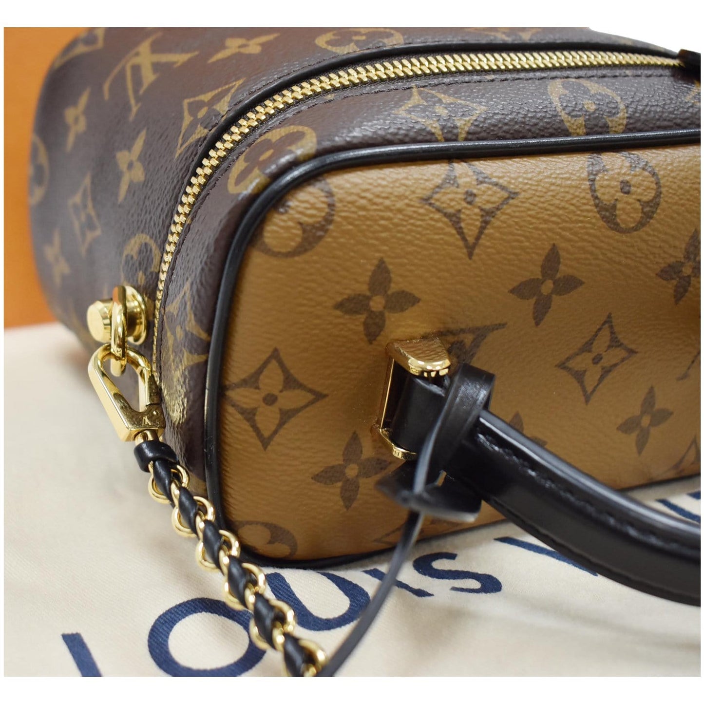 LOUIS VUITTON Vanity PM Monogram Reverse Canvas Crossbody Bag Brown