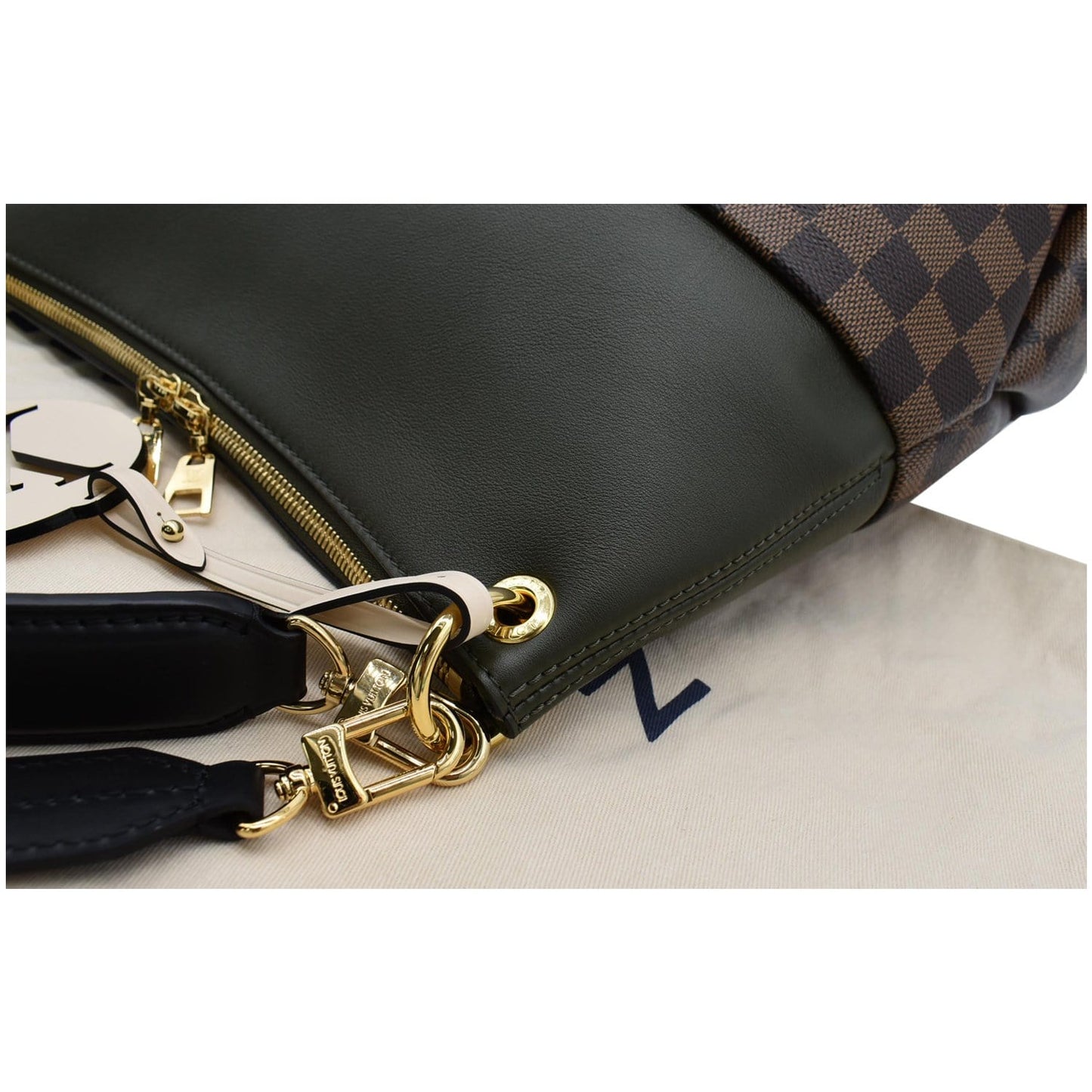 LOUIS VUITTON Maida Damier Ebene Hobo Shoulder Bag Khaki