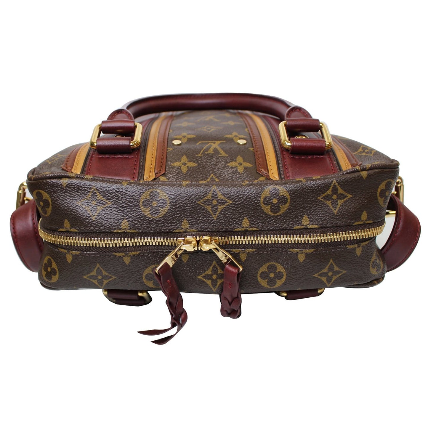 LOUIS VUITTON Bequia Porte Document Monogram Vertical Tote Bag Brown