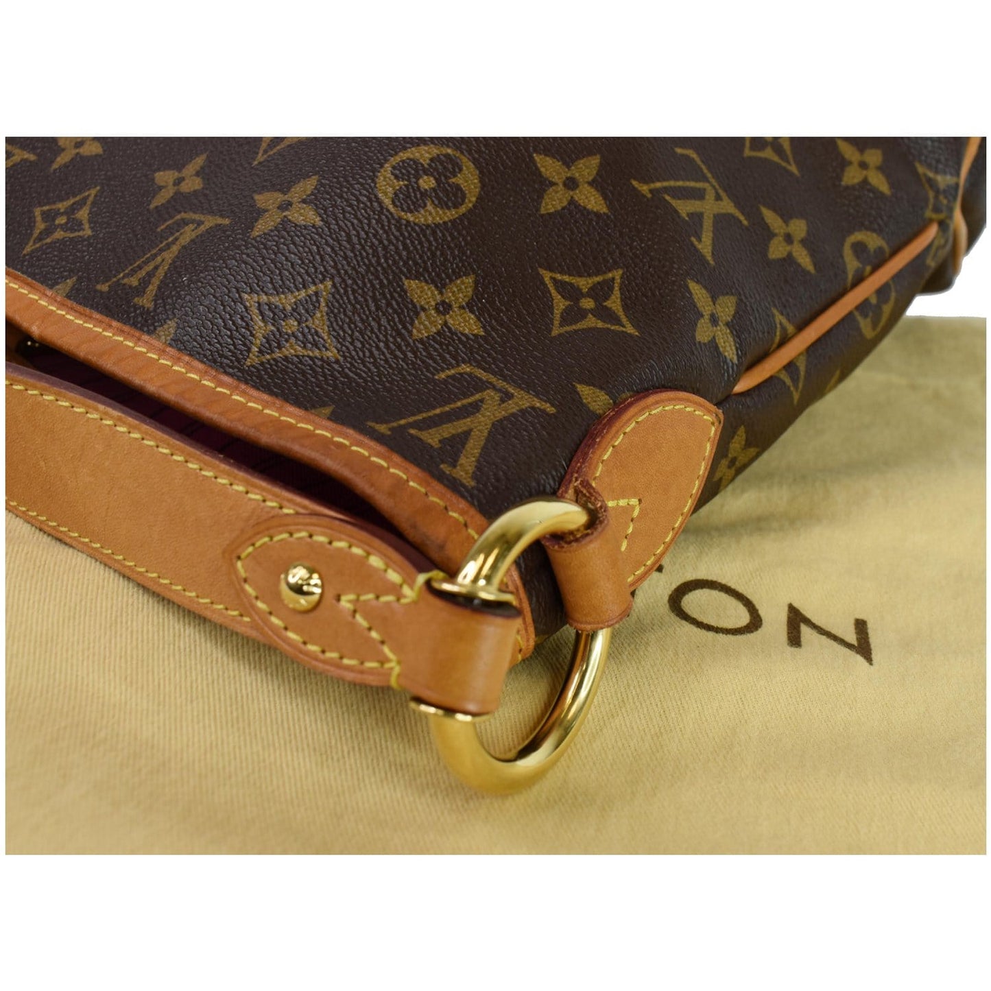 LOUIS VUITTON Delightful PM Monogram Canvas Shoulder Hobo Bag Brown