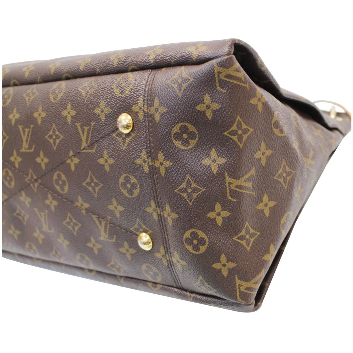 LOUIS VUITTON Artsy MM Monogram Canvas Shoulder Bag Brown