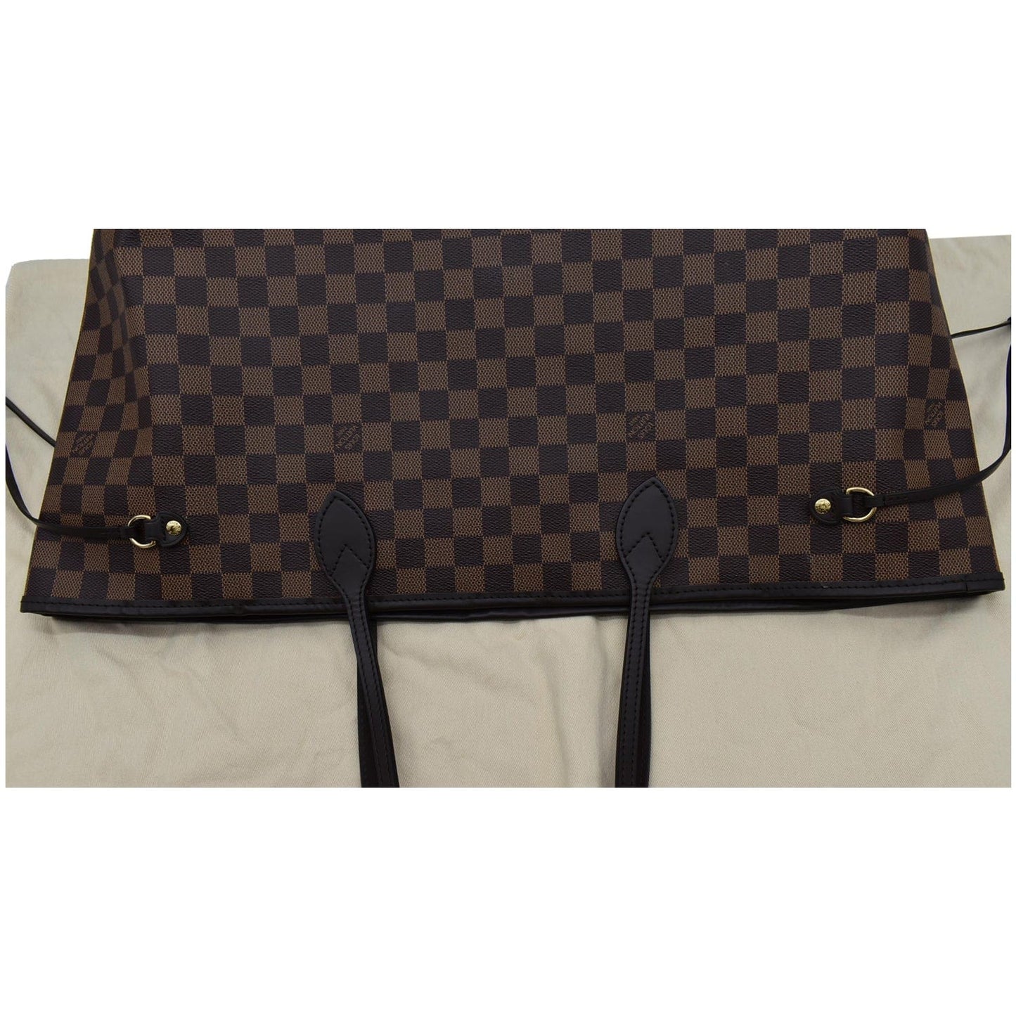 LOUIS VUITTON Neverfull GM Damier Ebene Tote Shoulder Bag Brown
