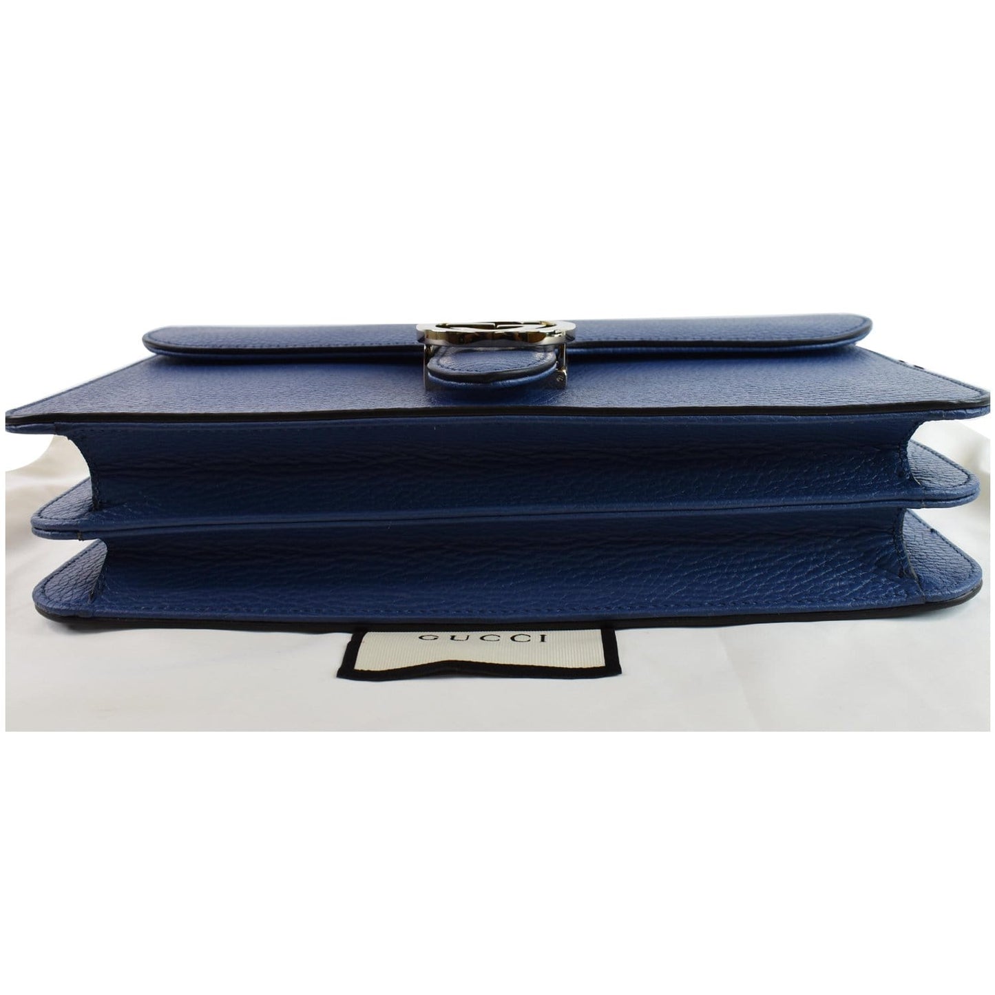 Gucci Interlocking GG Calfskin Leather Shoulder Bag Blue 510303