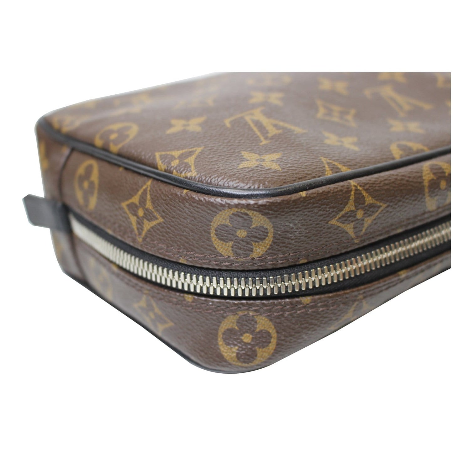 LOUIS VUITTON Monogram Macassar Toilet Pouch GM Brown