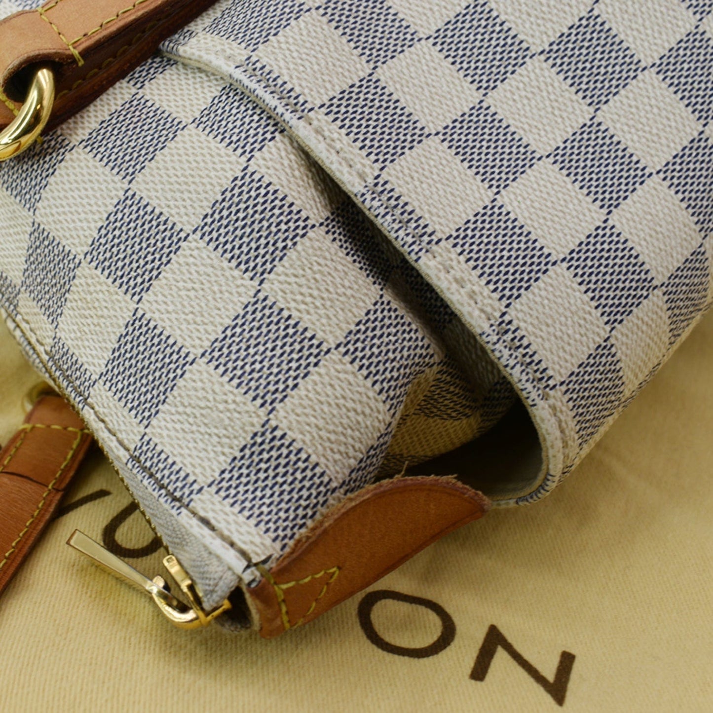 LOUIS VUITTON Totally PM Damier Azur Shoulder Bag White