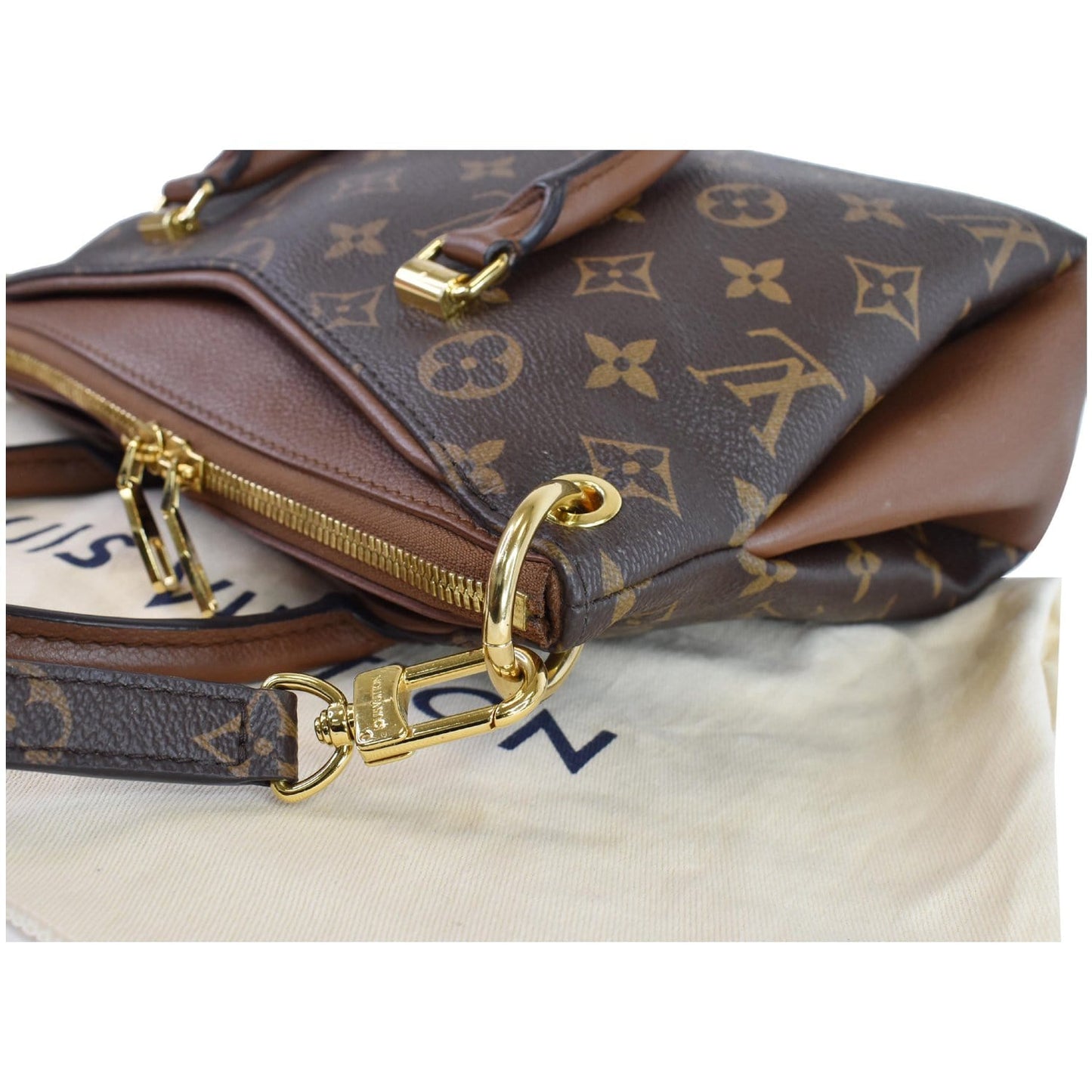 LOUIS VUITTON Pallas BB Monogram Canvas Shoulder Crossbody Bag Brown