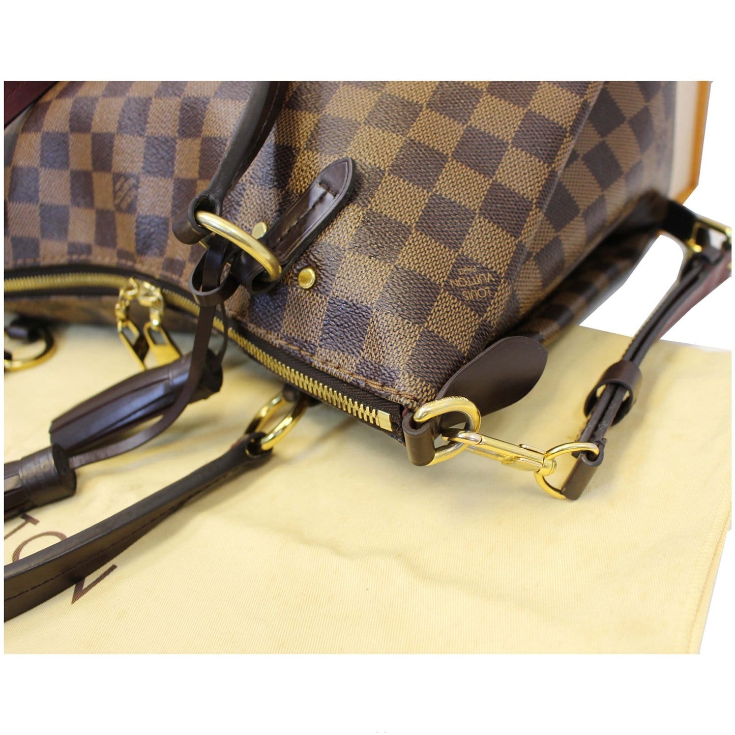 LOUIS VUITTON Lymington Damier Ebene Shoulder Handbag Brown