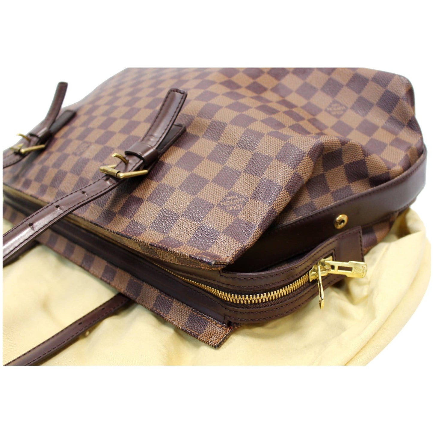 LOUIS VUITTON Chelsea Damier Ebene Shoulder Bag Brown