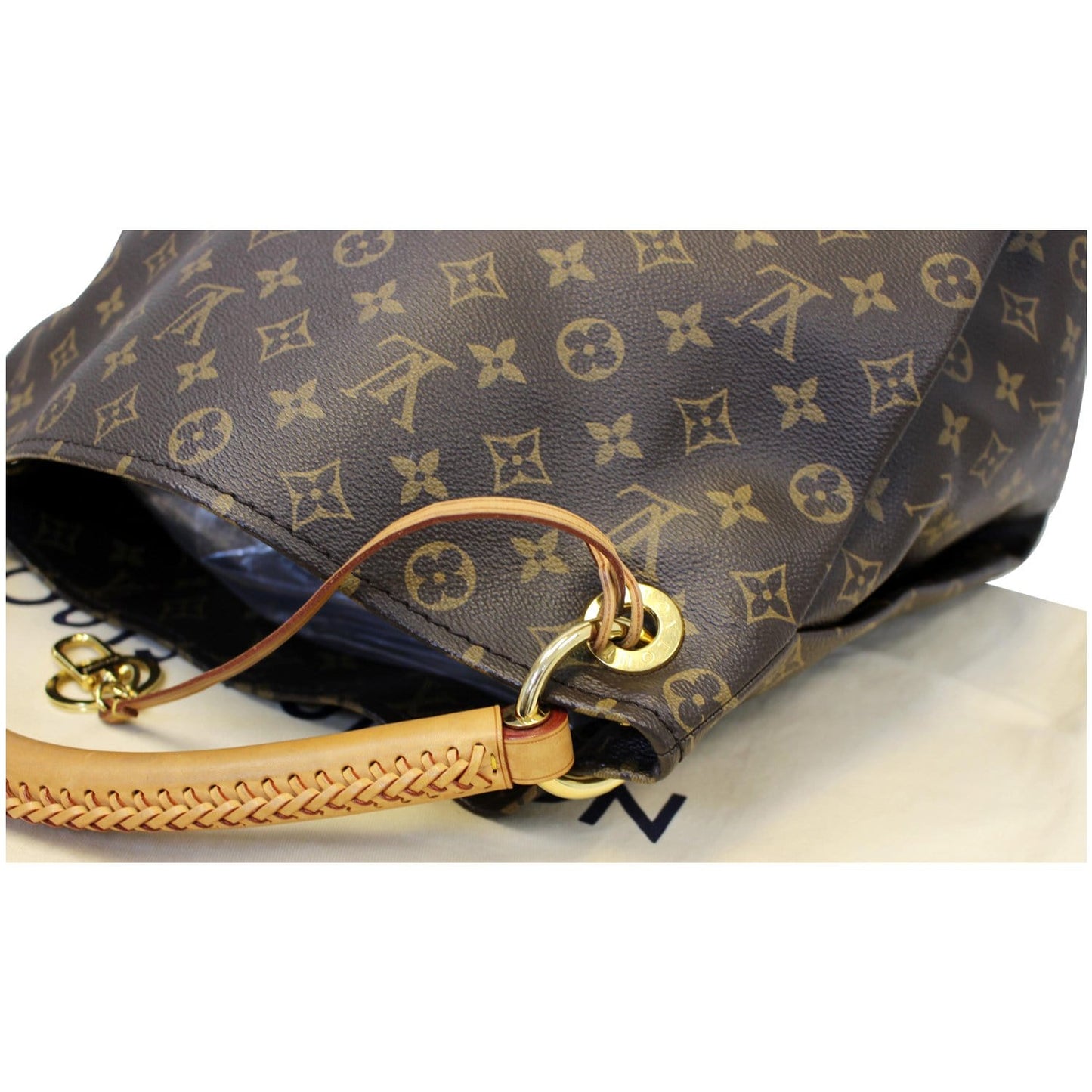 LOUIS VUITTON Artsy MM Monogram Canvas Shoulder Bag Brown