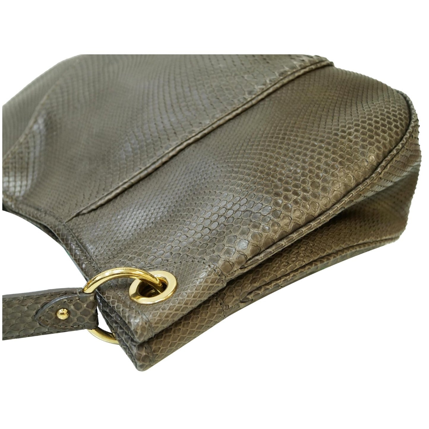 LOUIS VUITTON Galliera PM Gris Matte Python Shoulder Tote Bag Taupe - 15% OFF