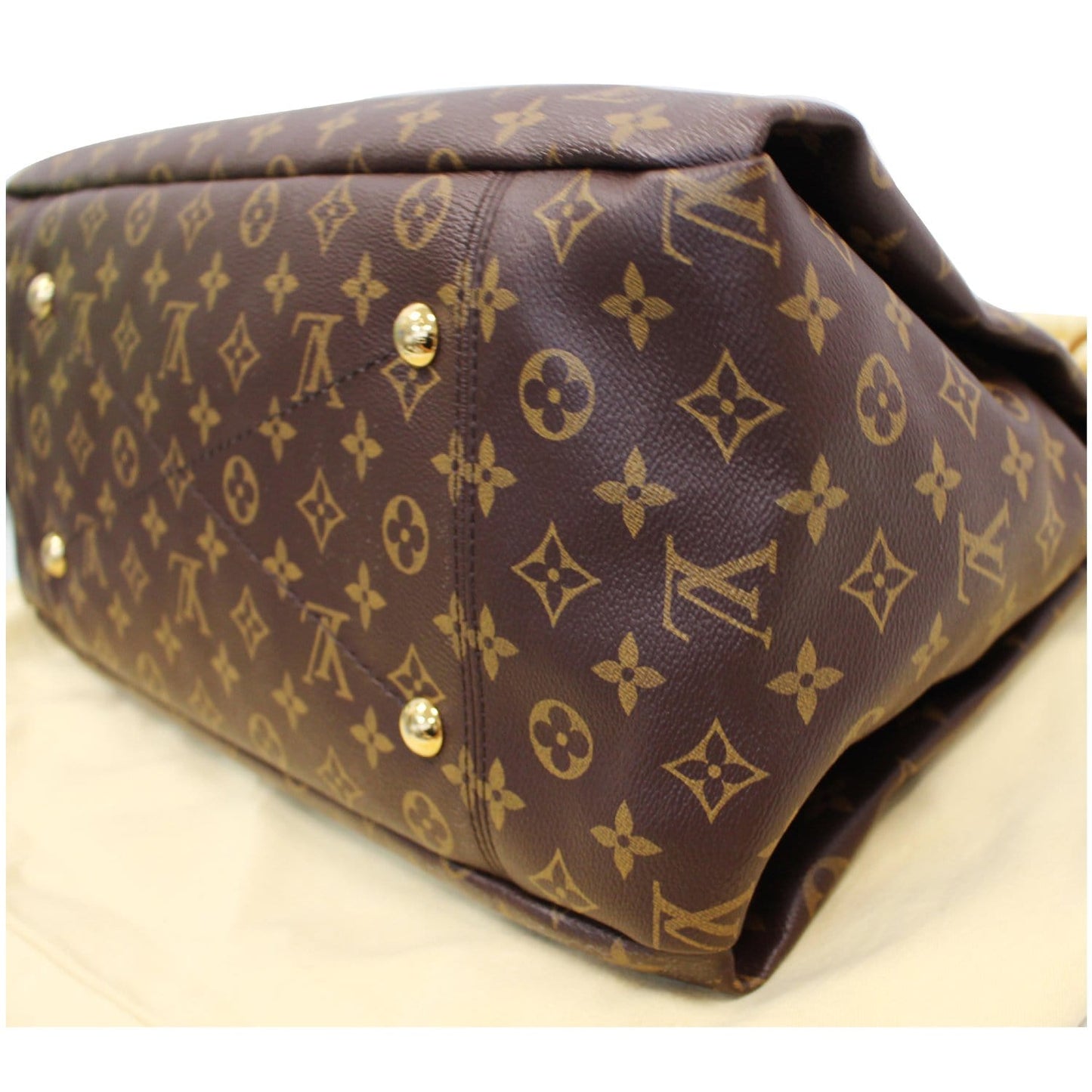LOUIS VUITTON Artsy MM Monogram Canvas Shoulder Bag Brown