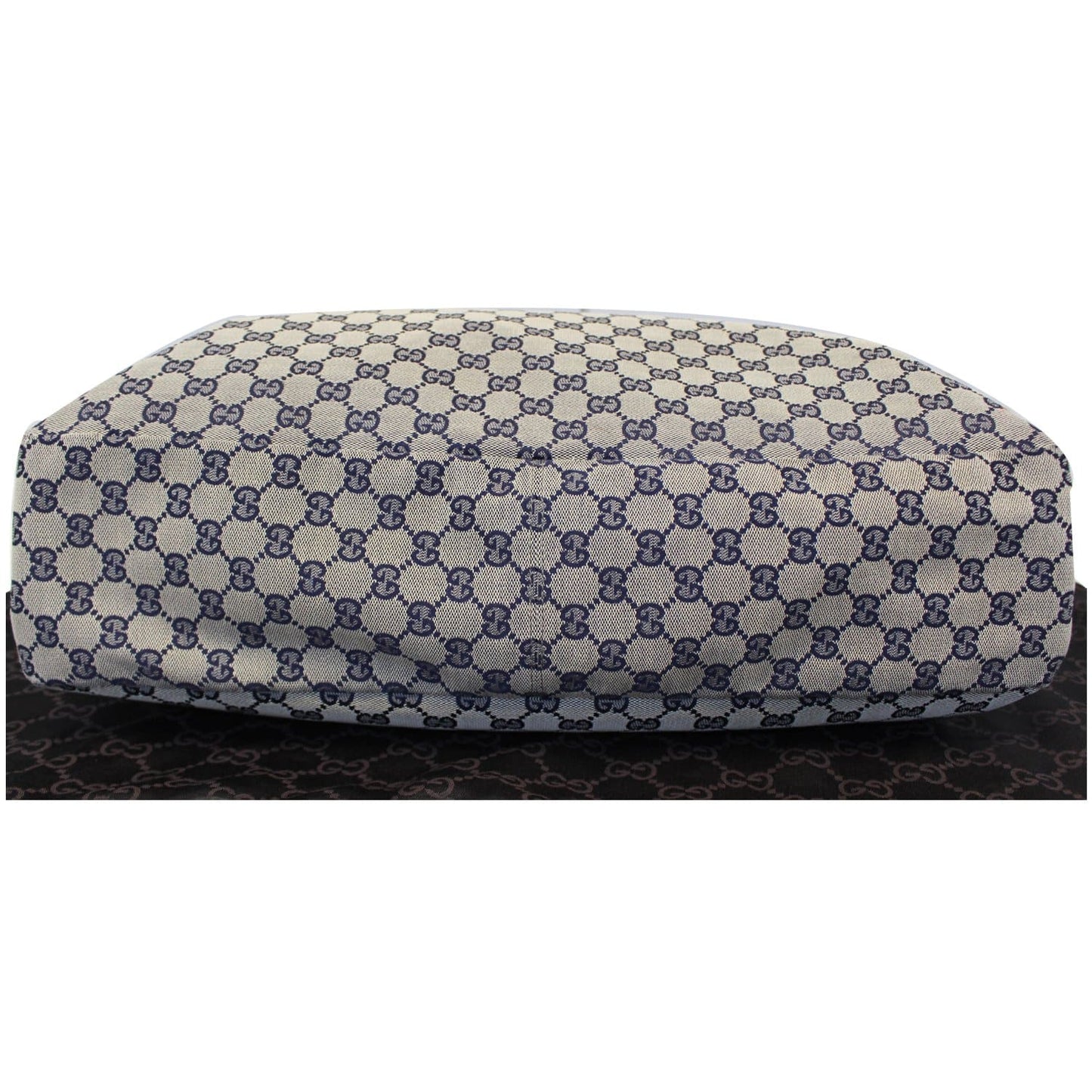 GUCCI Horsebit GG Canvas Large Hobo Bag Blue/White 114900