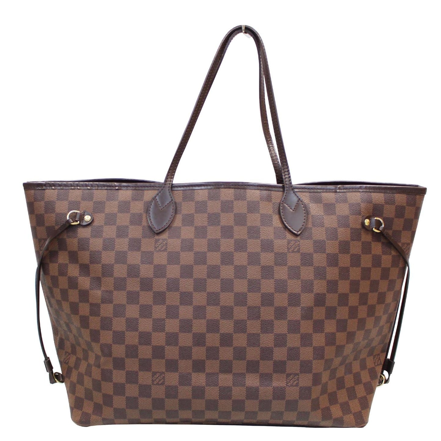 LOUIS VUITTON Neverfull GM Damier Ebene Tote Shoulder Bag Brown
