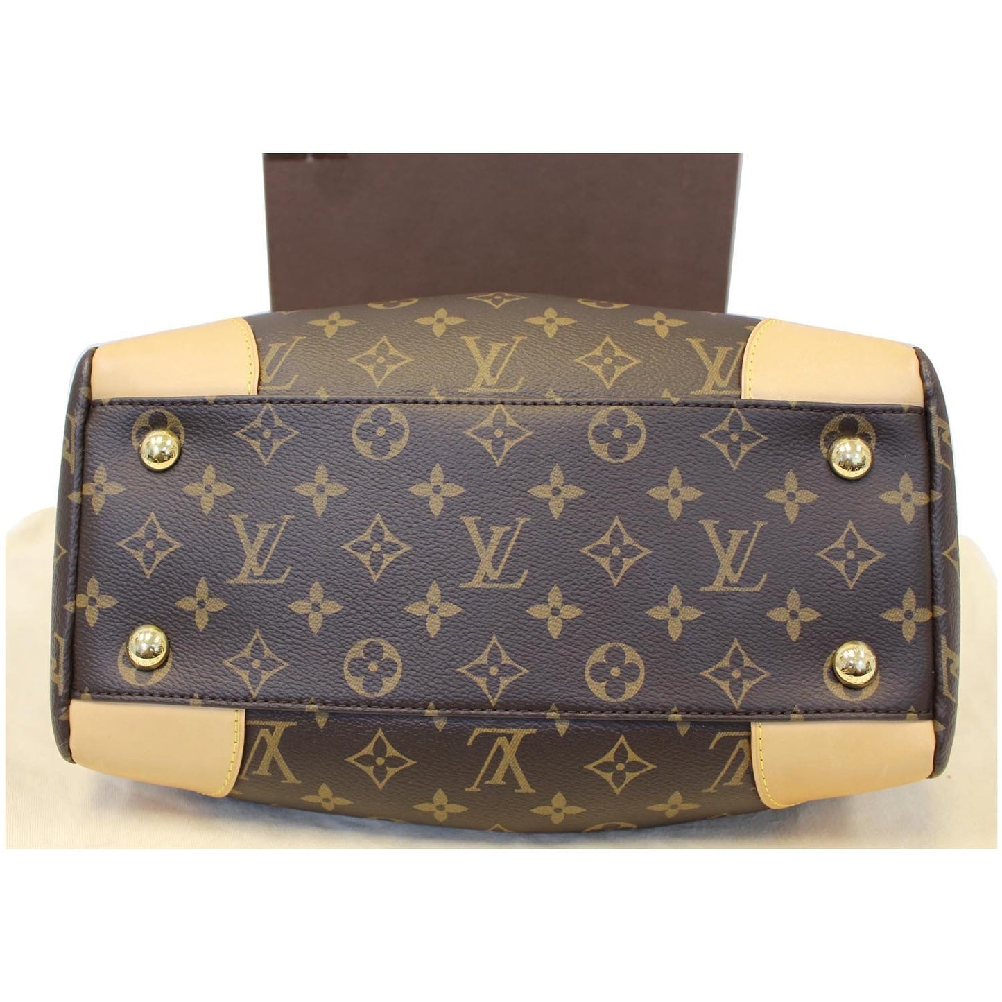 LOUIS VUITTON Segur Monogram Canvas Shoulder Handbag Brown