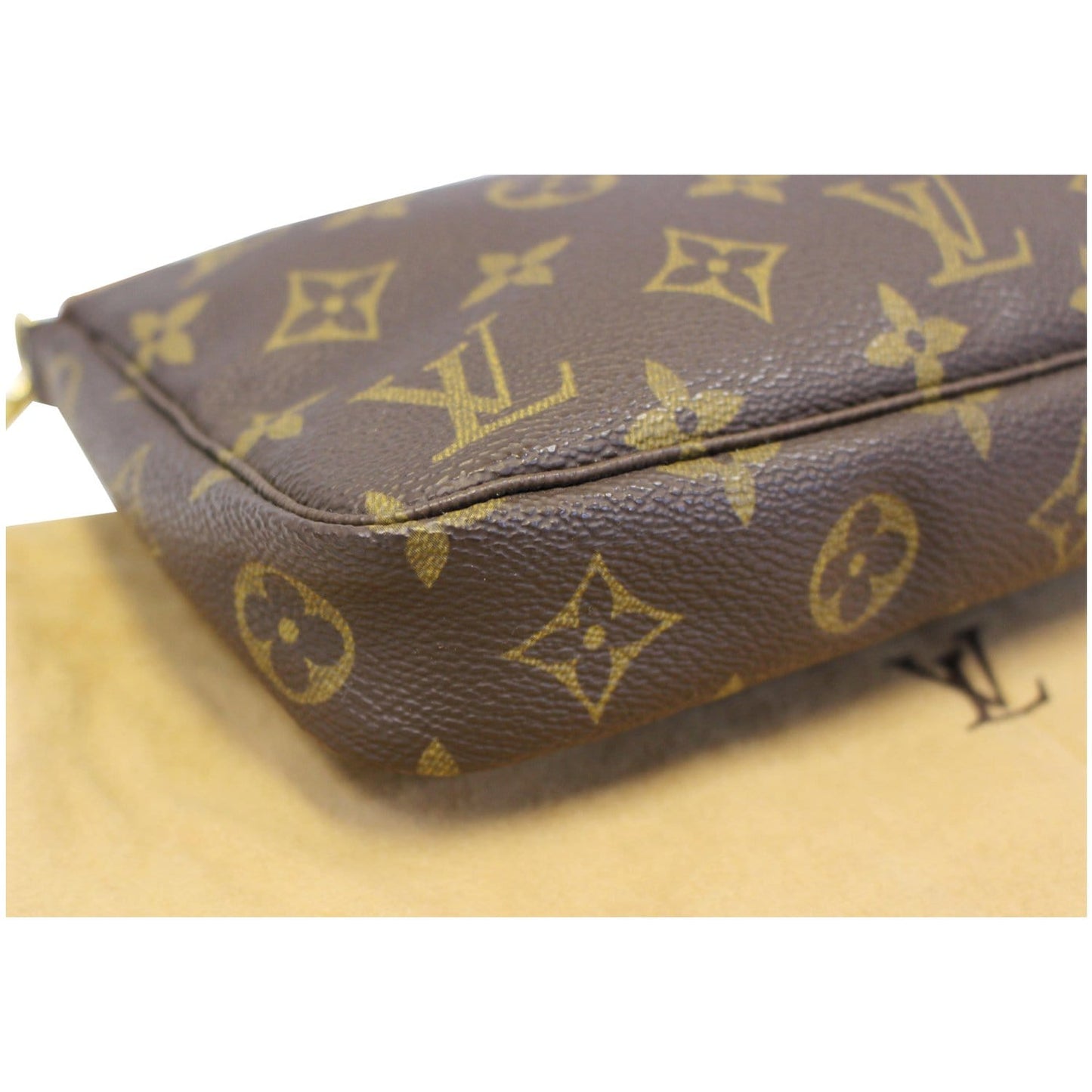 LOUIS VUITTON Pochette Accessoires Monogram Canvas Pouch Bag Brown