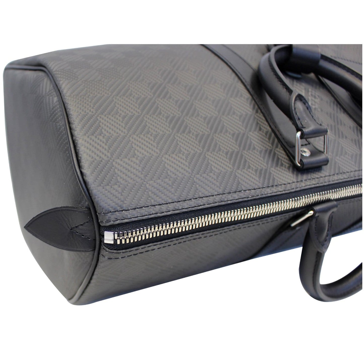 LOUIS VUITTON Keepall 45 Carbon Fiber Carbone Travel Bag Black