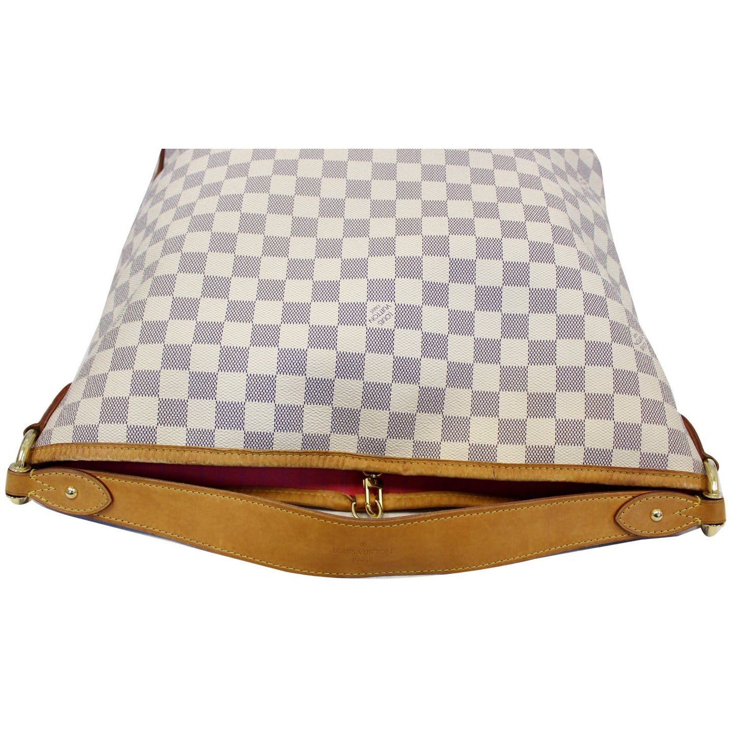 LOUIS VUITTON Delightful PM Damier Azur Shoulder Hobo Bag White