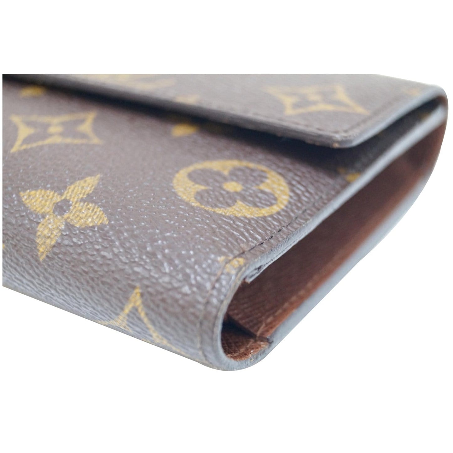 LOUIS VUITTON Porte Tresor International Monogram Canvas Wallet Brown