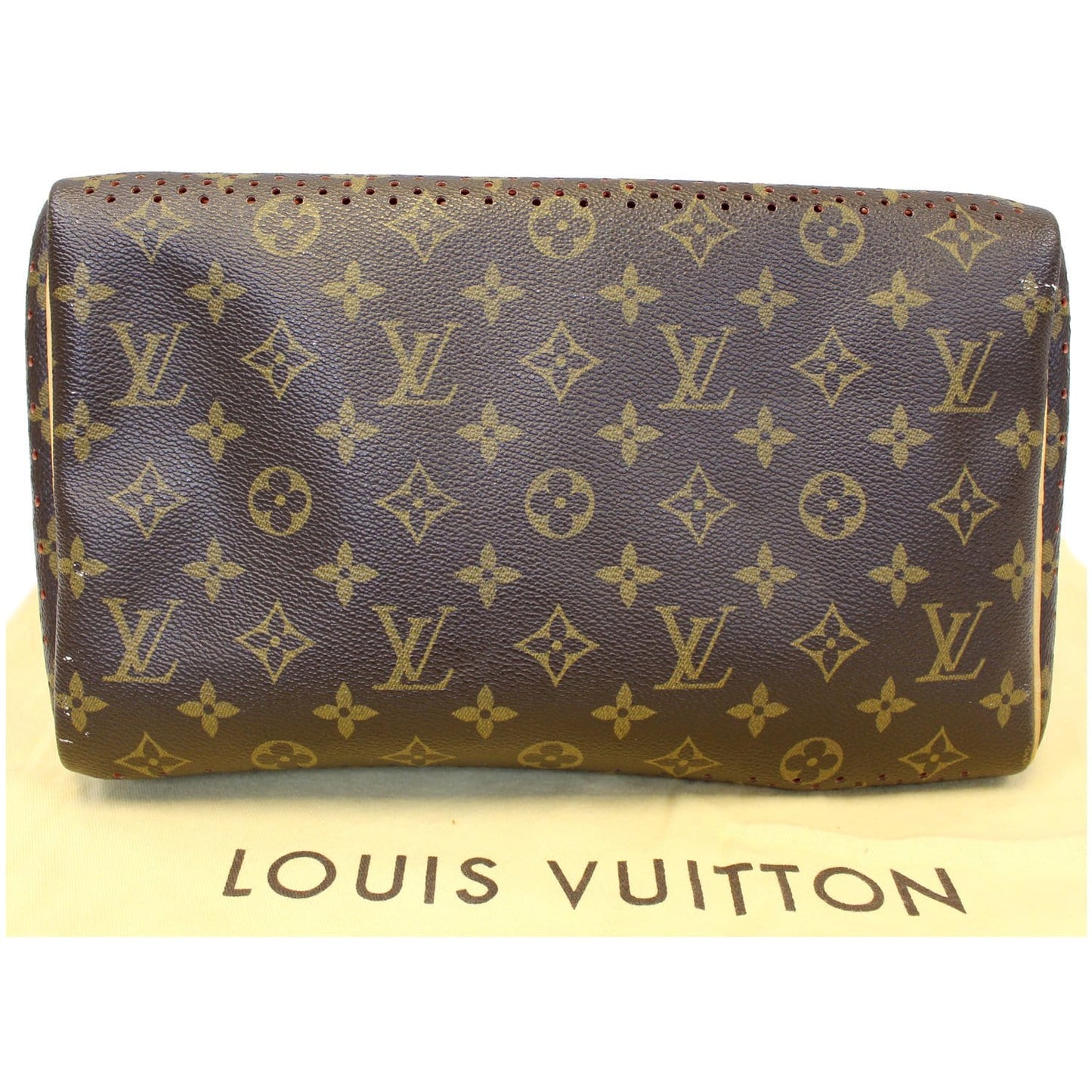 Louis Vuitton Speedy 30 Monogram Perforated Satchel Bag Orange